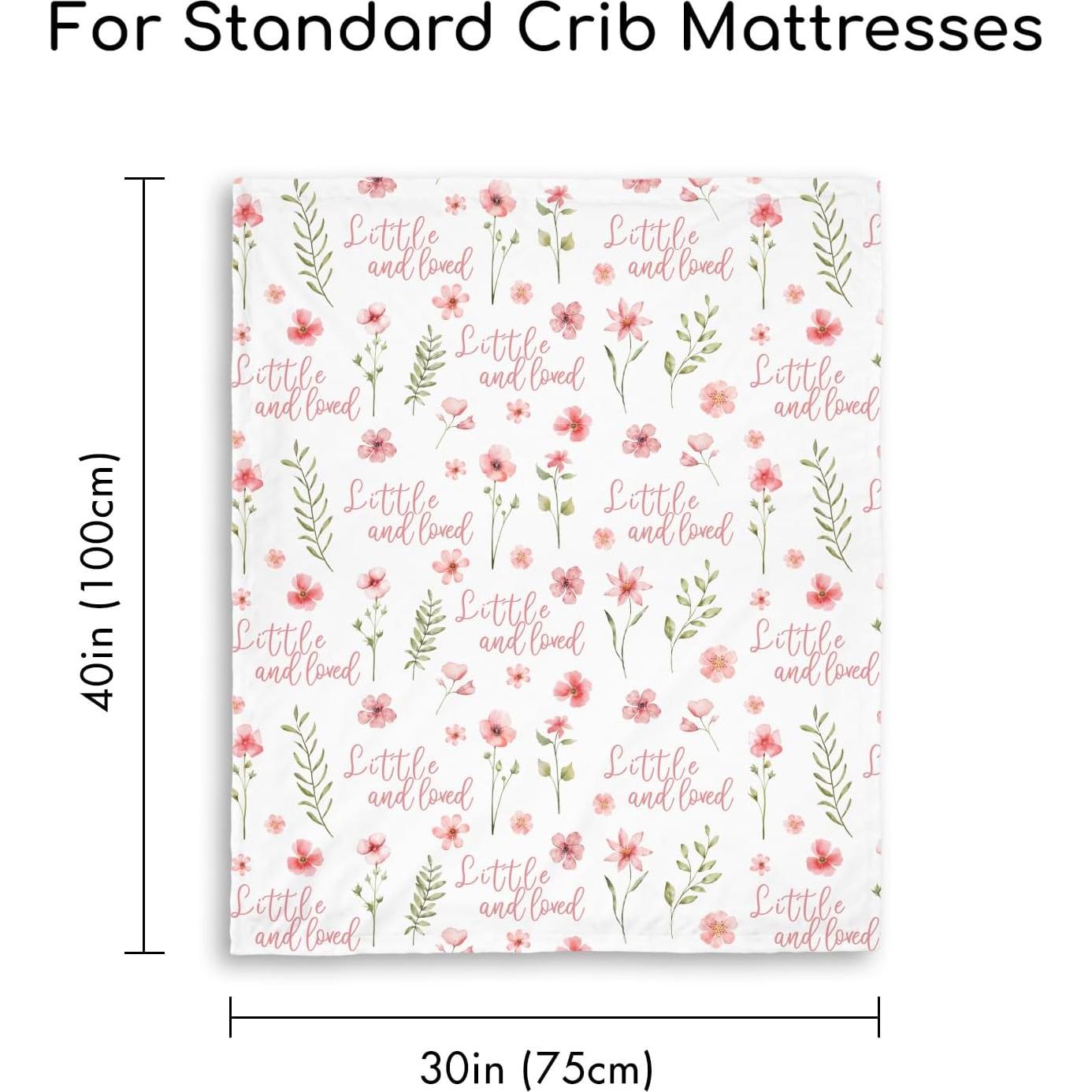 Manta Floral Rosa para Bebés Civarua Kids 76x102 cm Suave