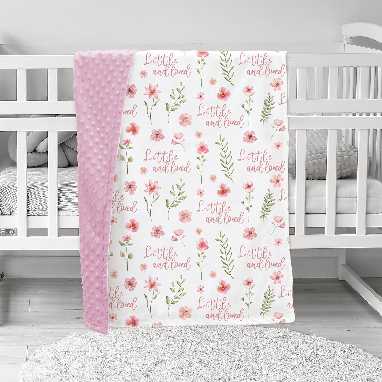 Manta Floral Rosa para Bebés Civarua Kids 76x102 cm Suave