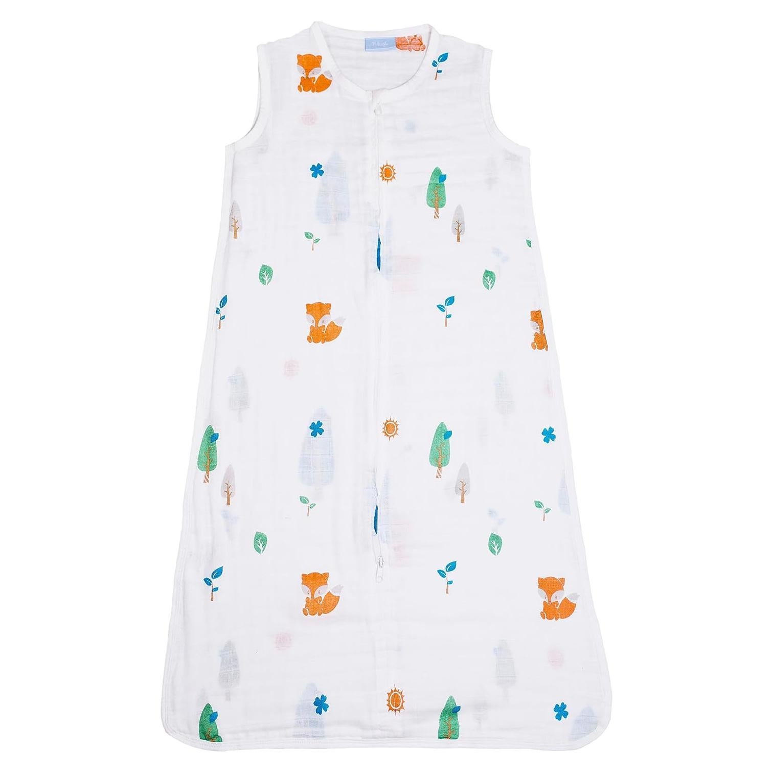 Saco de dormir ligero de algodón muselina Bosque 0.5 Tog