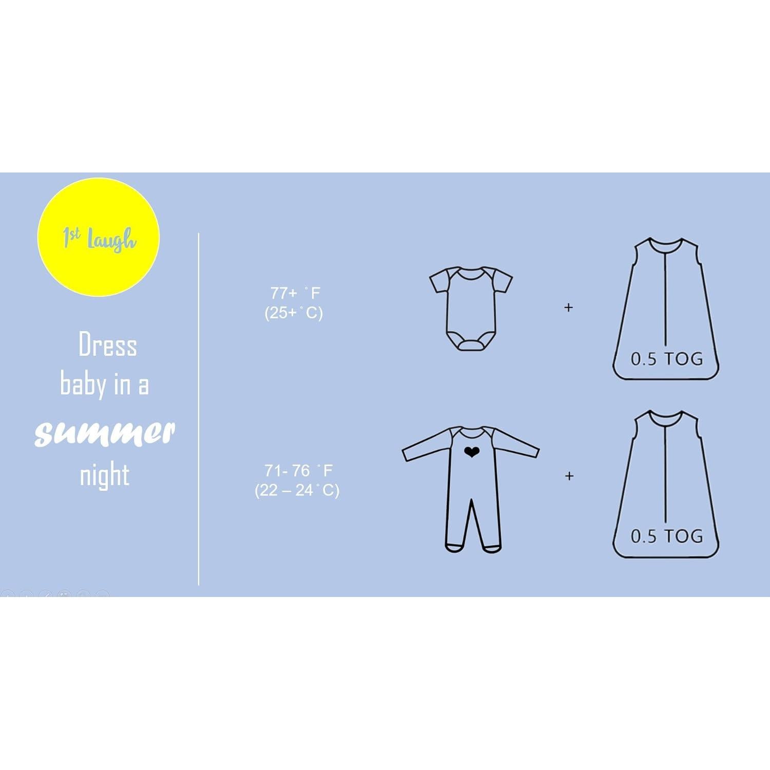 Saco de dormir ligero de algodón muselina Bosque 0.5 Tog