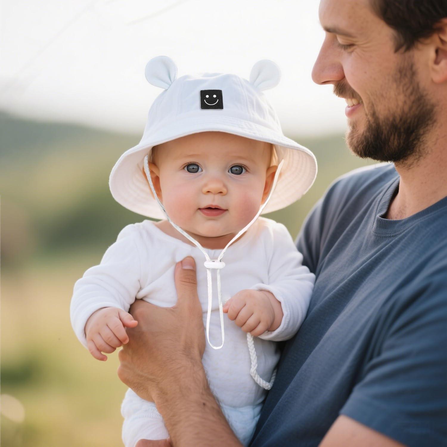 Sombrero de Cubo para Bebés 100% Algodón Protección Solar 50+ UPF