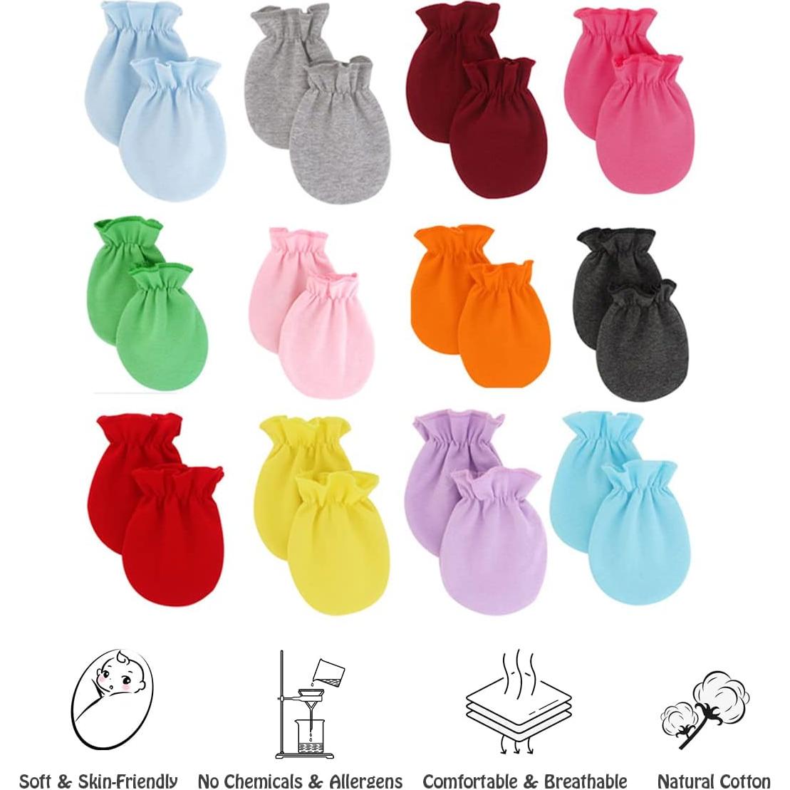 Manoplas para Bebés Recién Nacidos Unisex - Set de 6 Guantes
