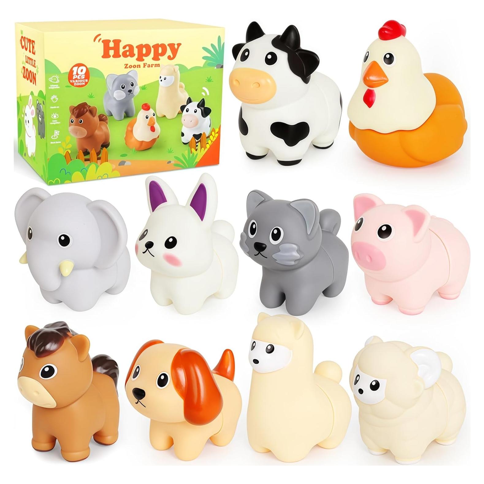 Juguete de Emparejamiento de Animales FQKIOMY 10 Piezas 1-3 Años