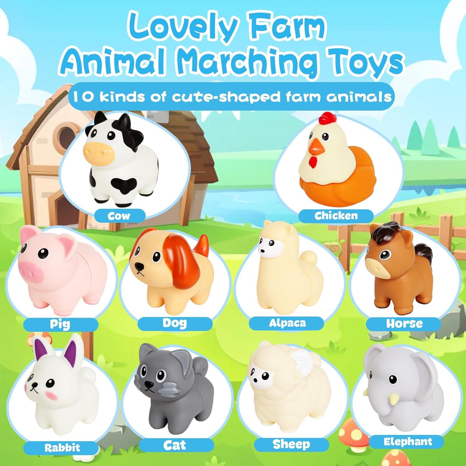 Juguete de Emparejamiento de Animales FQKIOMY 10 Piezas 1-3 Años