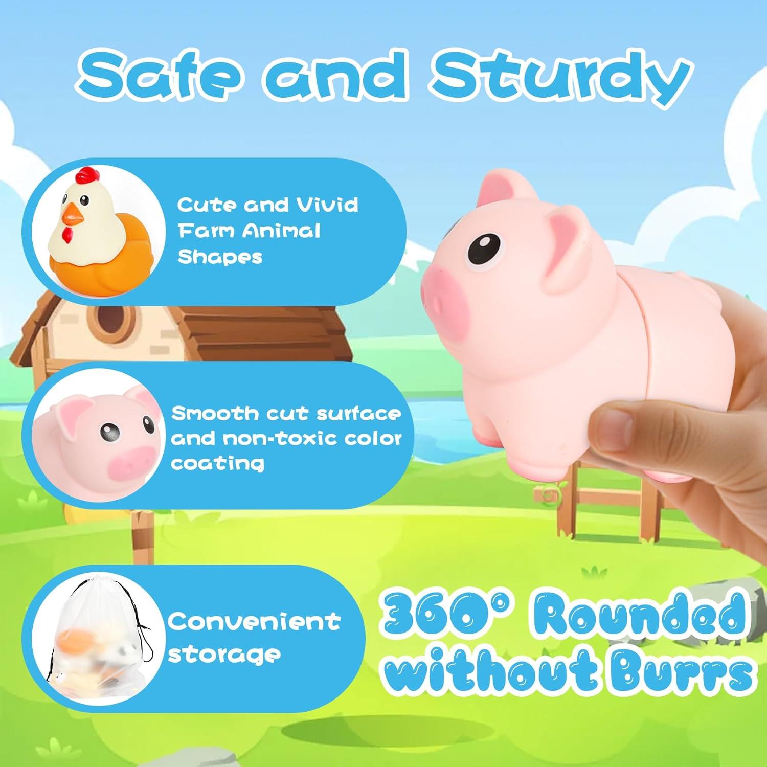 Juguete de Emparejamiento de Animales FQKIOMY 10 Piezas 1-3 Años