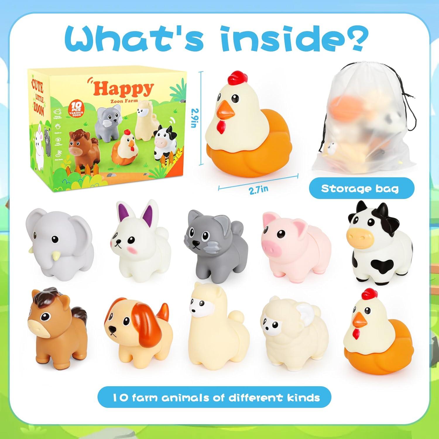 Juguete de Emparejamiento de Animales FQKIOMY 10 Piezas 1-3 Años