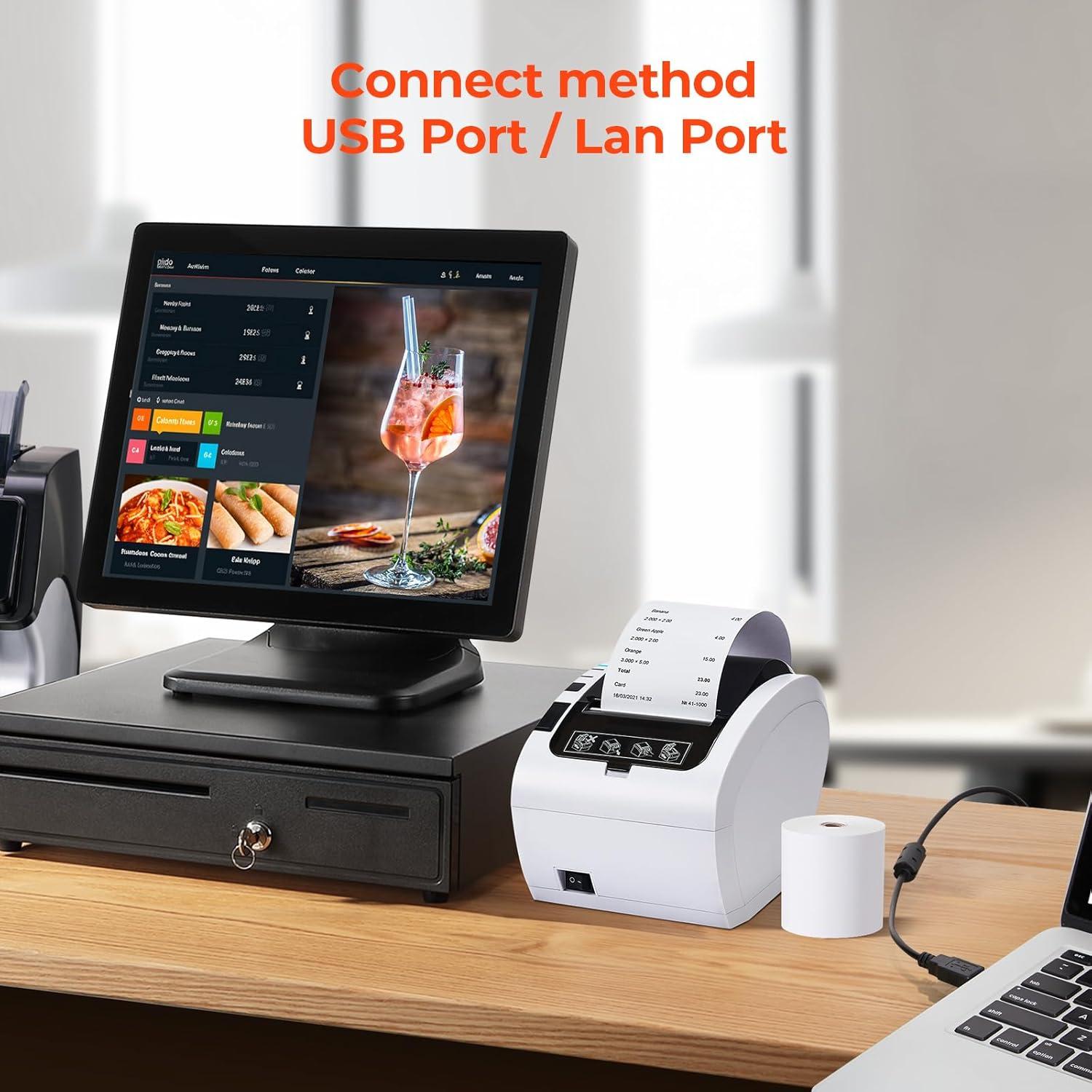 Impresora Térmica de Recibos MUNBYN ITPP047 80mm USB/Ethernet