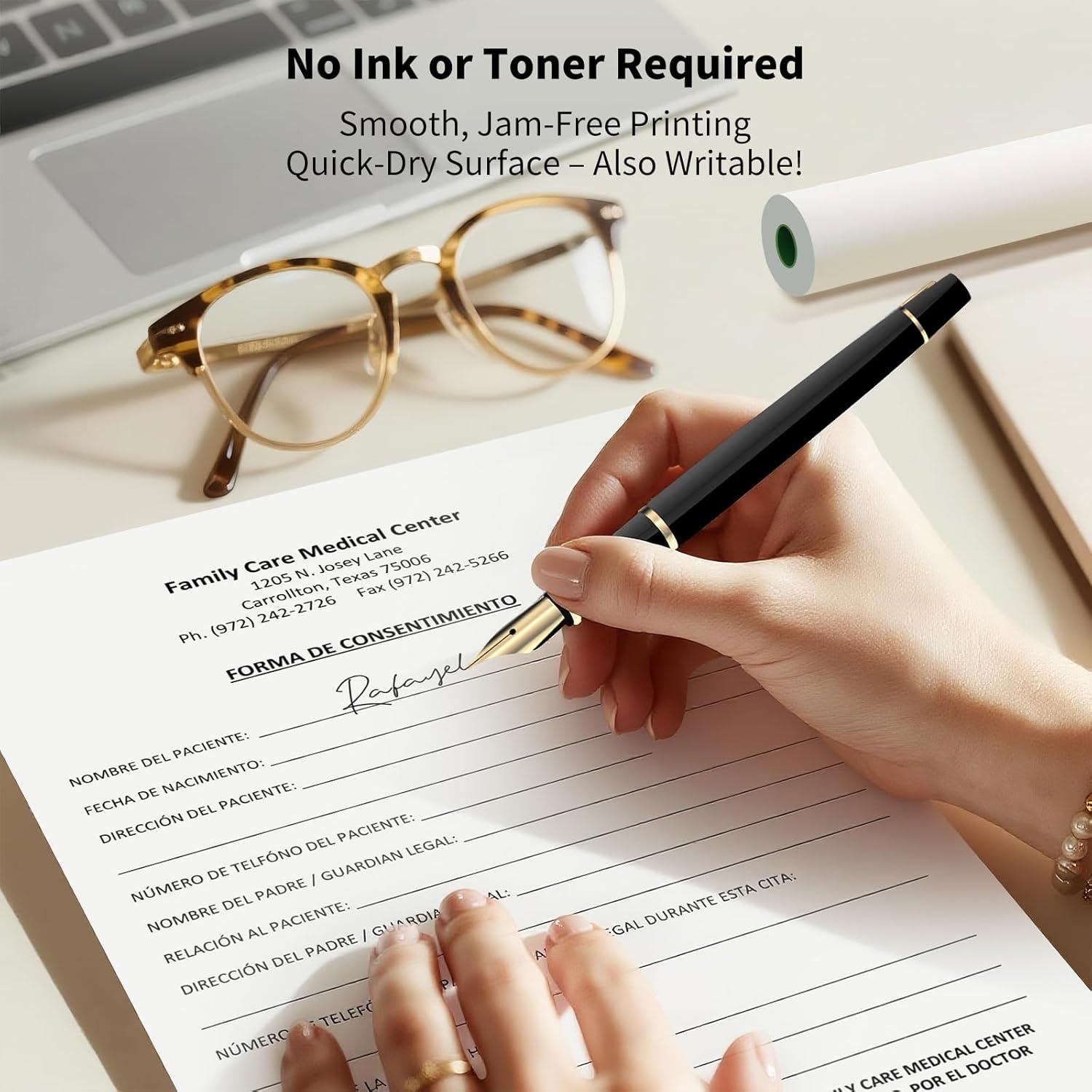 Papel Térmico Gloryang Carta 21.6x27.9cm 4 Rollos 100 Hojas