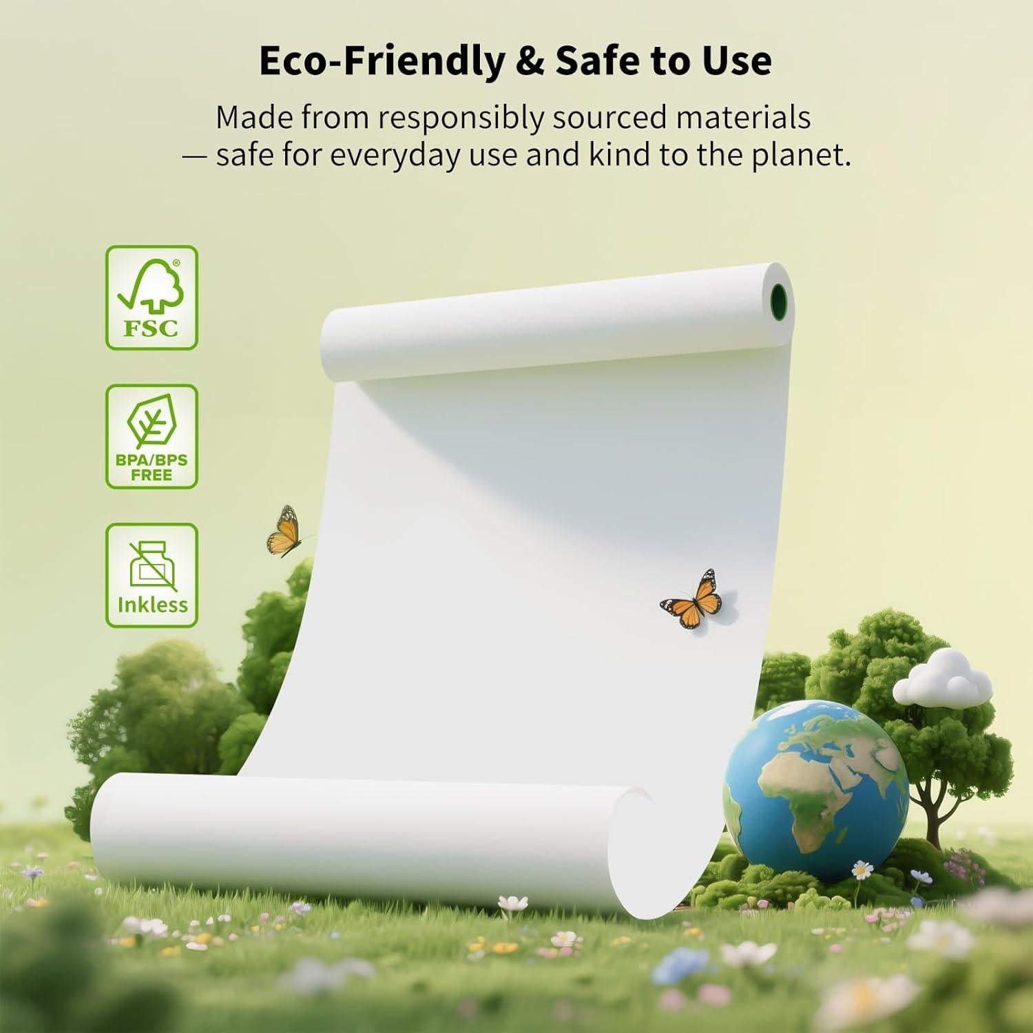 Papel Térmico Gloryang Carta 21.6x27.9cm 4 Rollos 100 Hojas