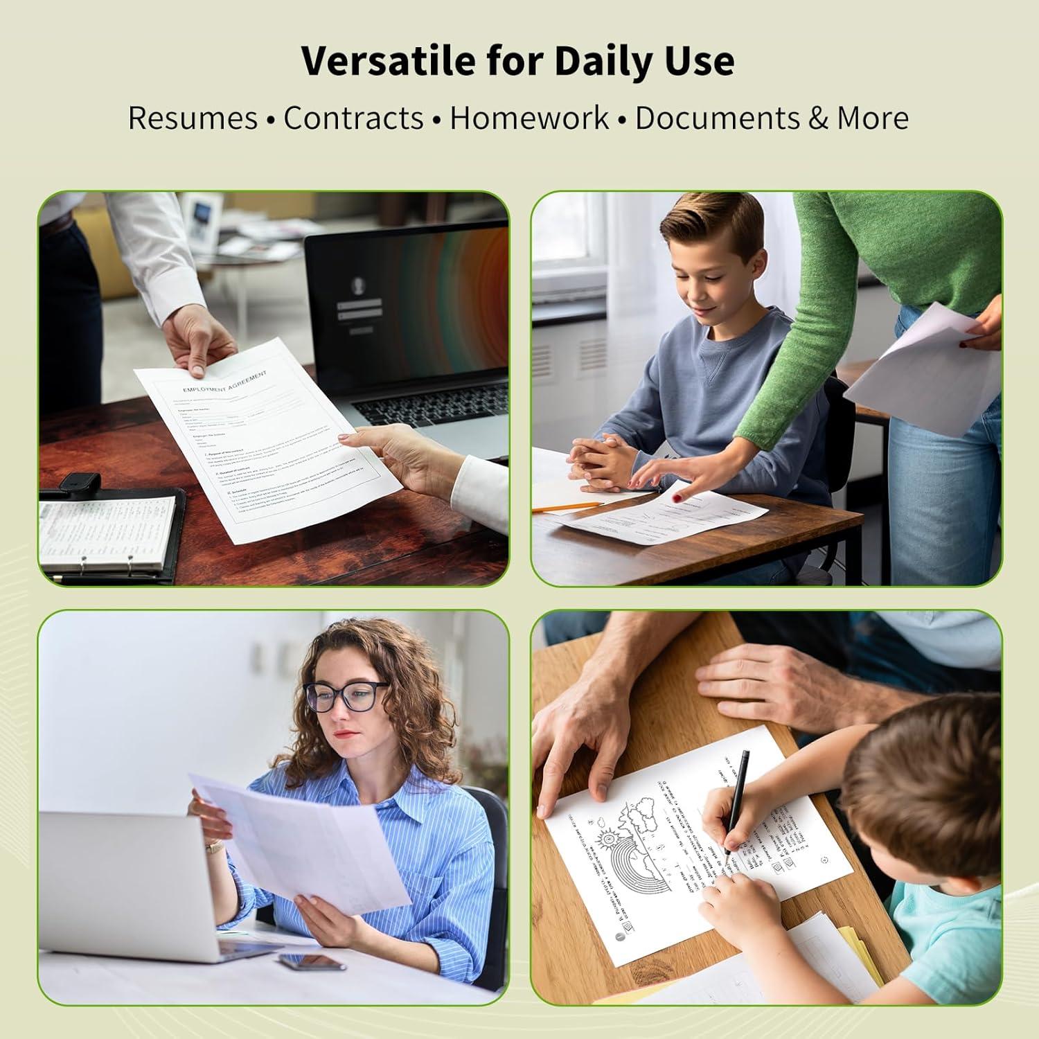 Papel Térmico Gloryang Carta 21.6x27.9cm 4 Rollos 100 Hojas