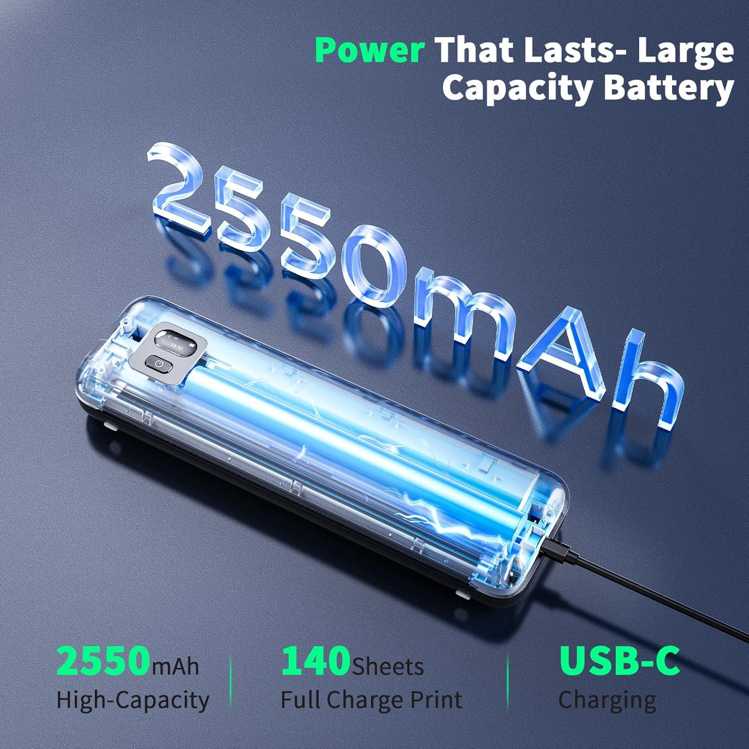 Impresora Térmica Portátil Rongta F82 Inalámbrica A4 993g