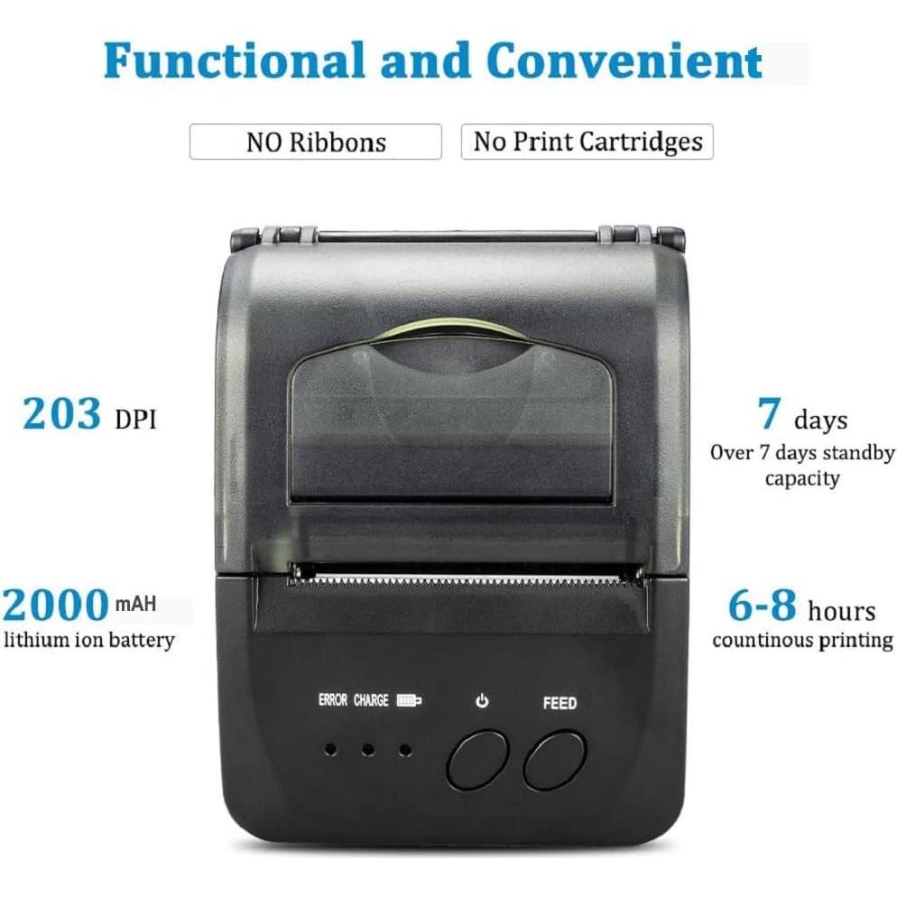 Impresora Térmica Bluetooth NETUM 58mm Mini POS Recibos