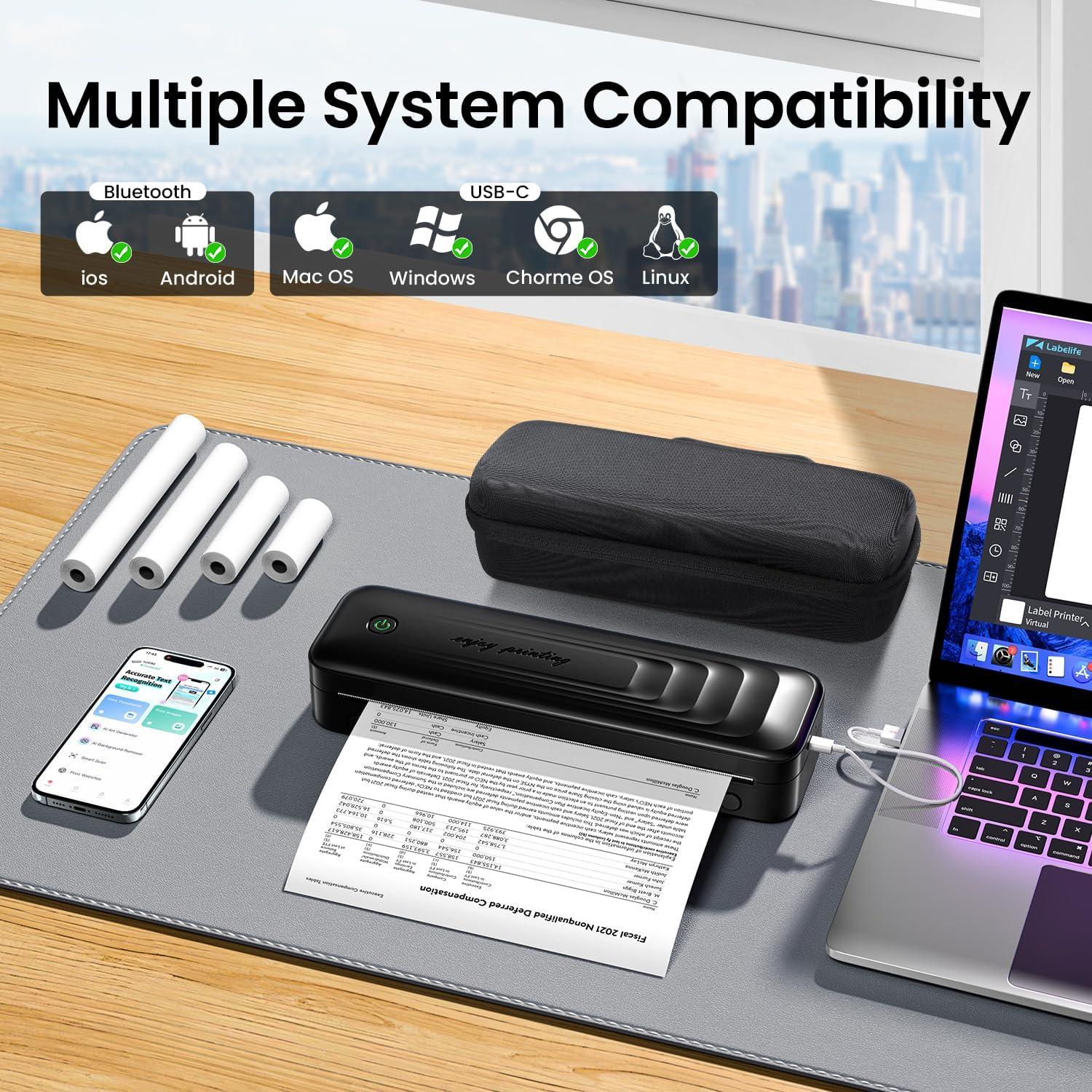 Impresora Térmica Portátil TATTMUSE A281M Bluetooth 21.6x27.9cm