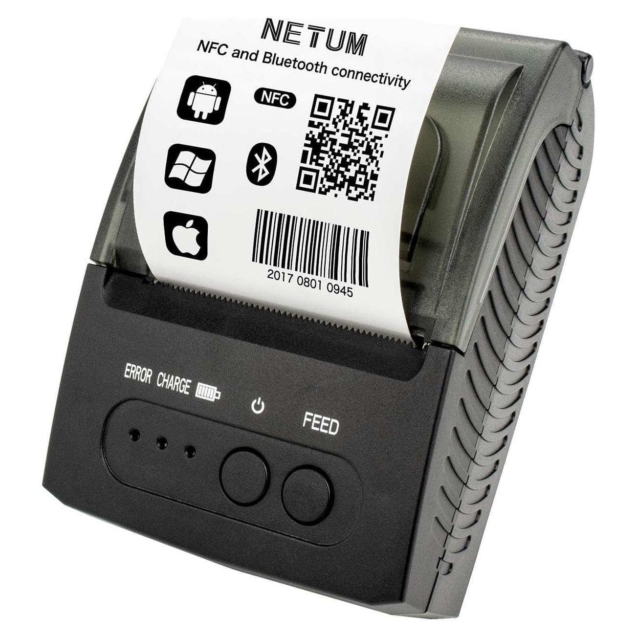 Impresora Térmica Mini Portátil NETUM NT-1809 Bluetooth 58mm