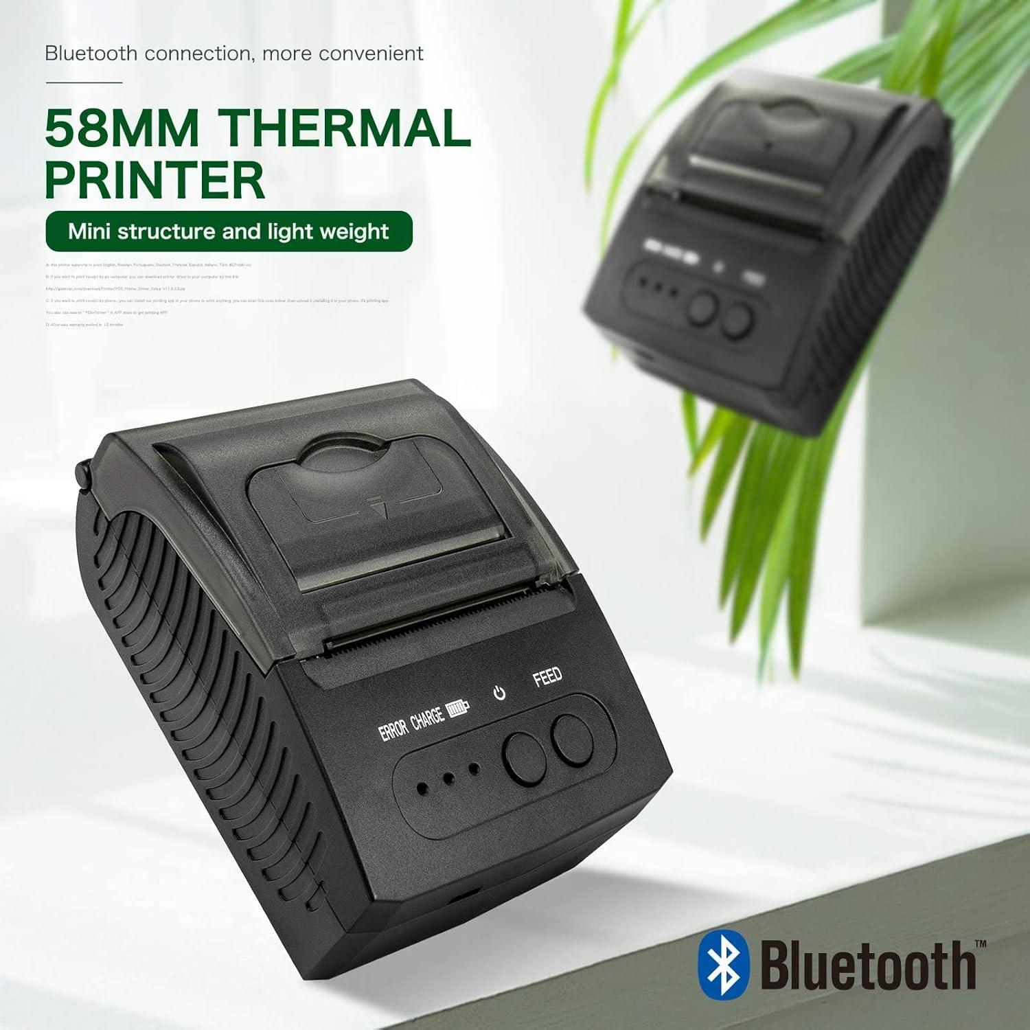 Impresora Térmica Mini Portátil NETUM NT-1809 Bluetooth 58mm