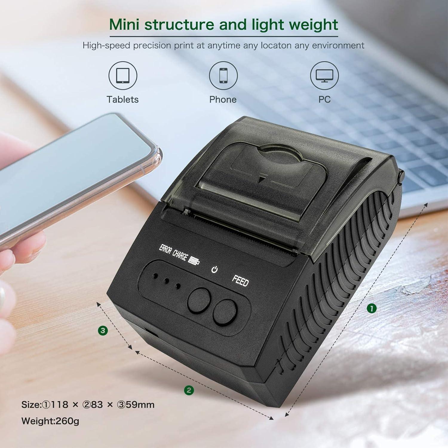 Impresora Térmica Mini Portátil NETUM NT-1809 Bluetooth 58mm