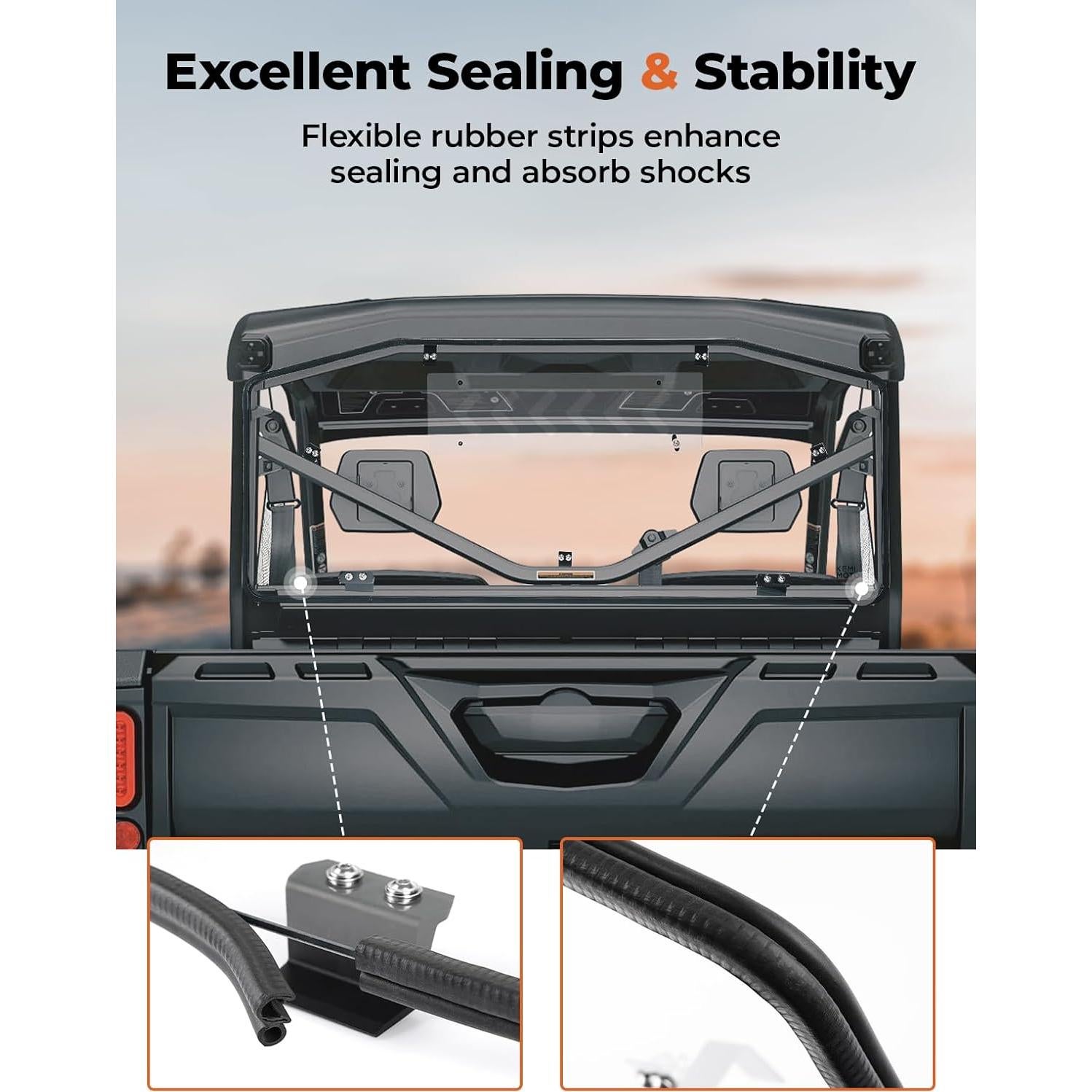 Parabrisas Trasero KEMIMOTO para Can Am Defender 2024