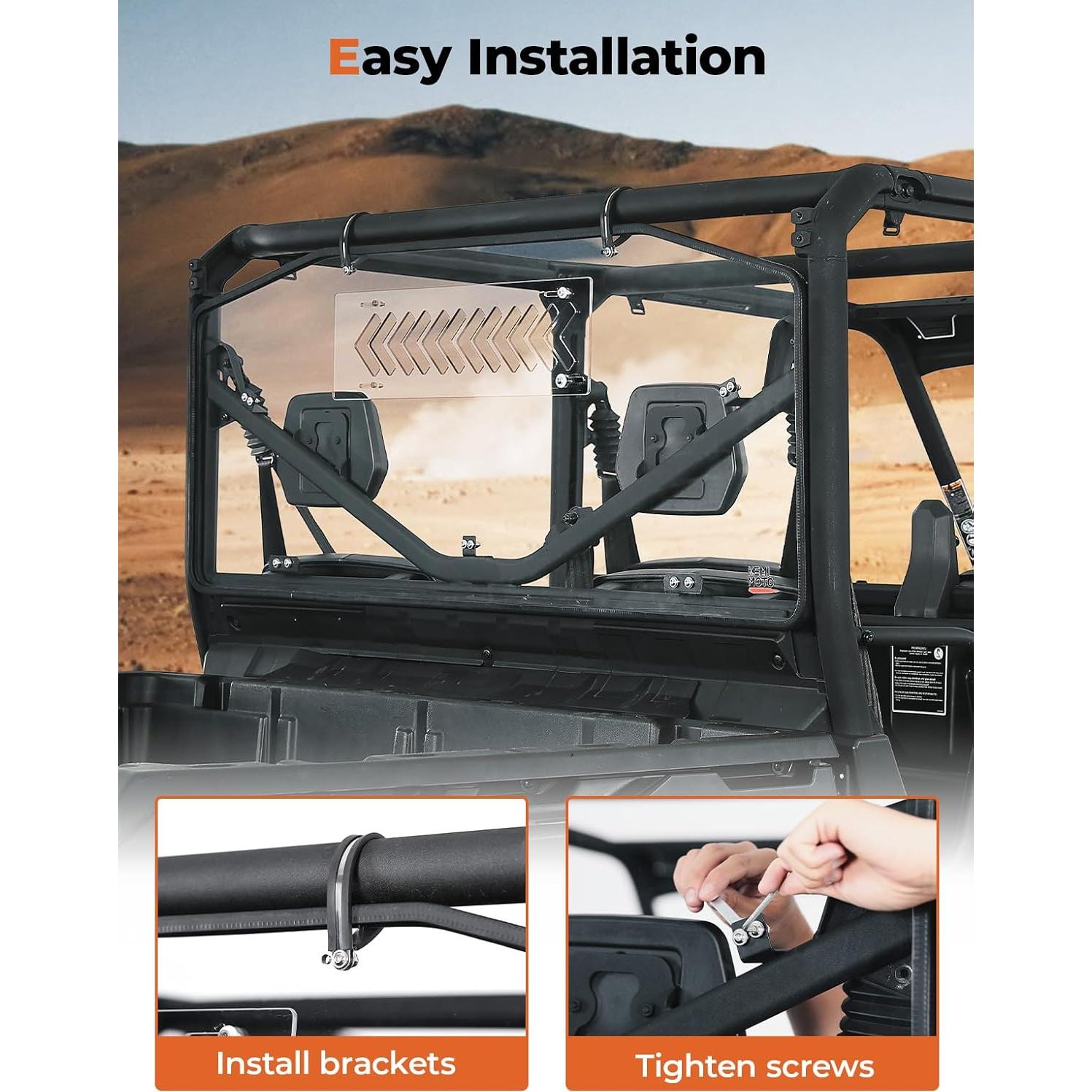 Parabrisas Trasero KEMIMOTO para Can Am Defender 2024