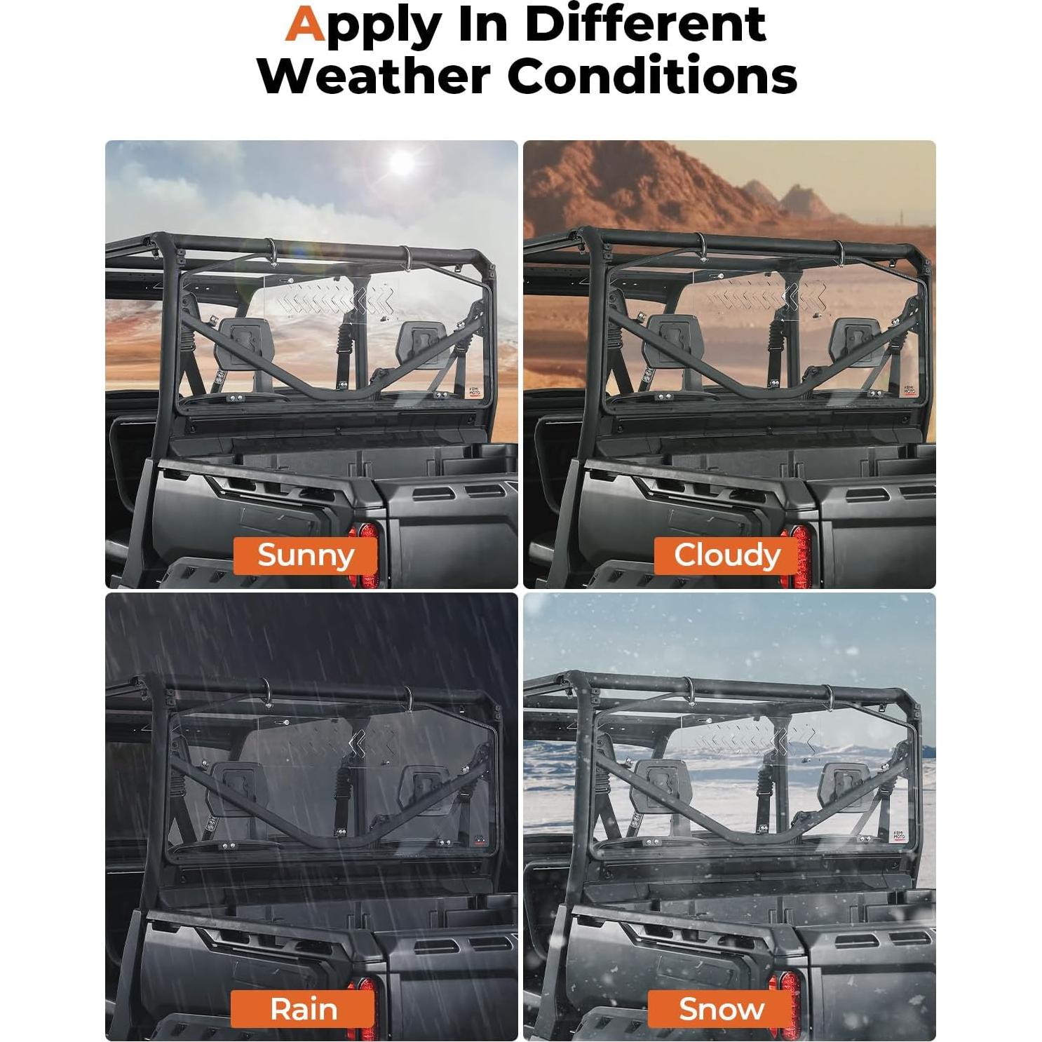 Parabrisas Trasero KEMIMOTO para Can Am Defender 2024