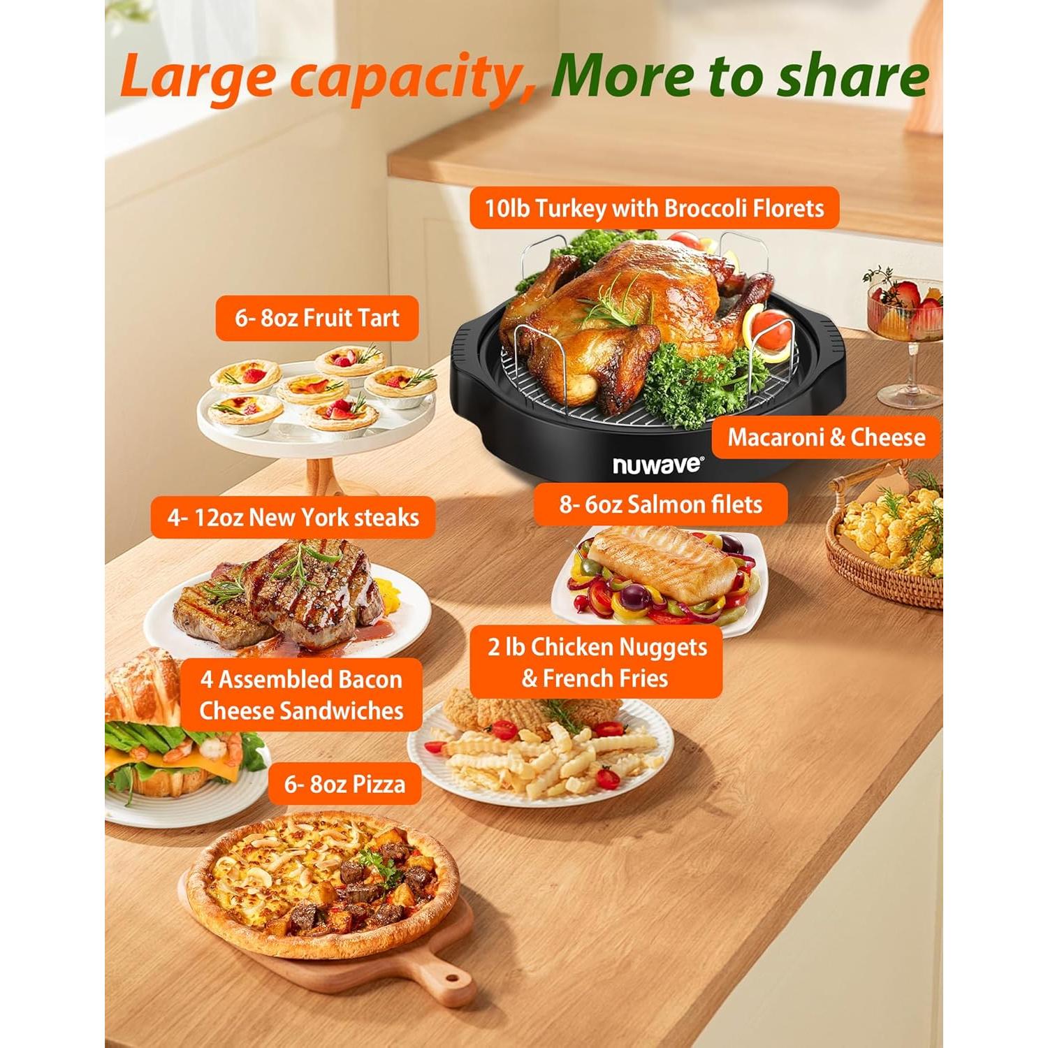 Horno Freidora de Aire Nuwave Pro Plus 2 4.54kg 1500W Negro