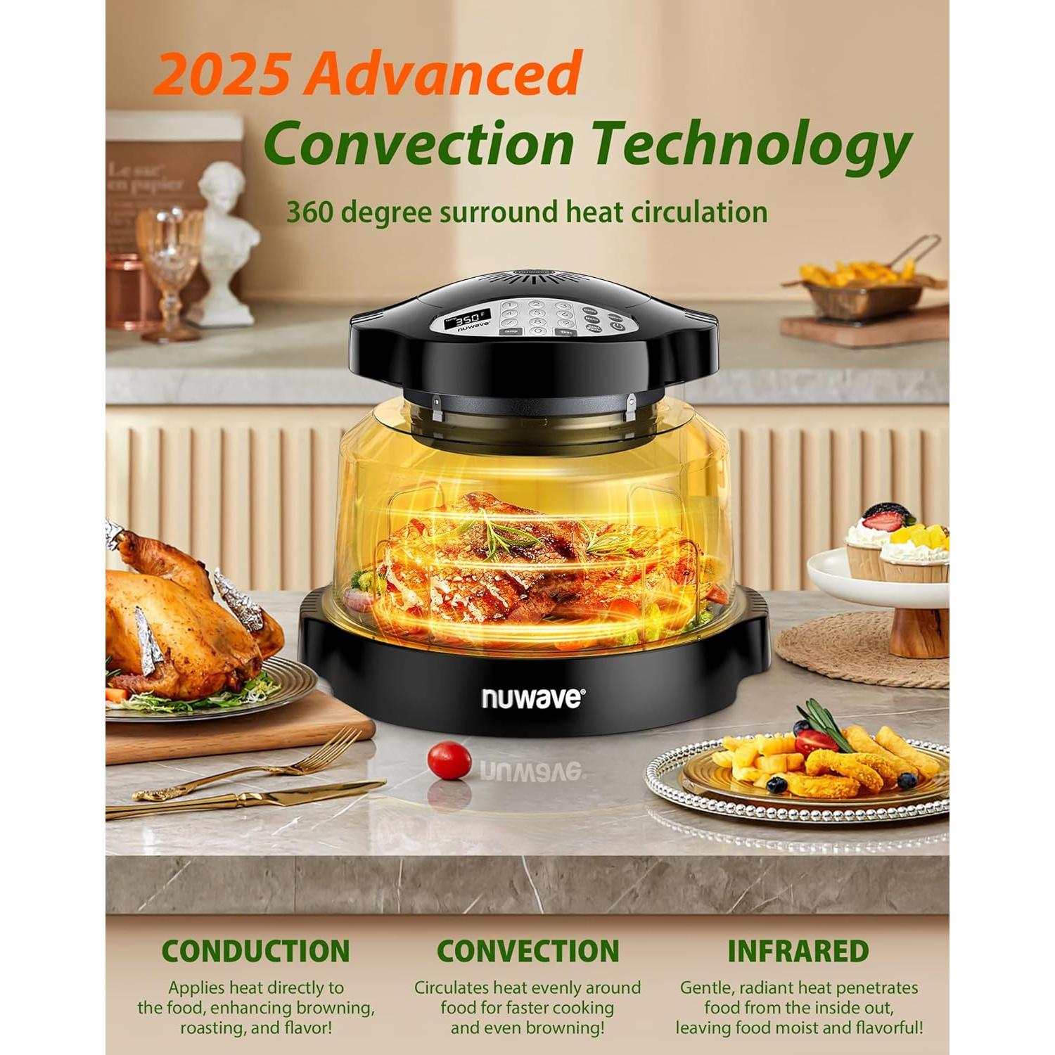 Horno Freidora de Aire Nuwave Pro Plus 2 4.54kg 1500W Negro