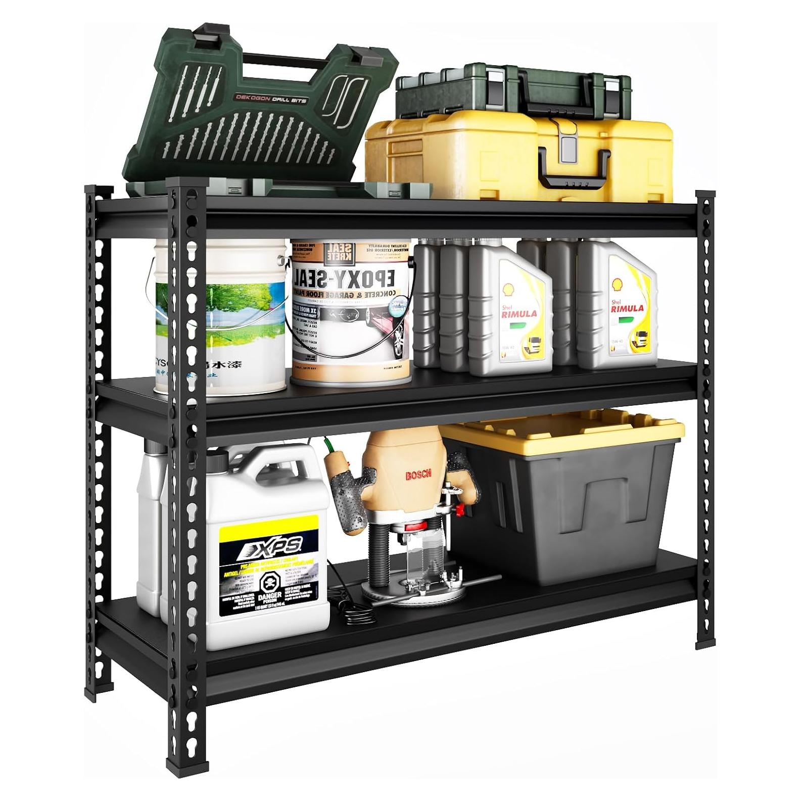 Estantería de Garaje SDXYSTCE 3 Niveles 1320 lbs Negra