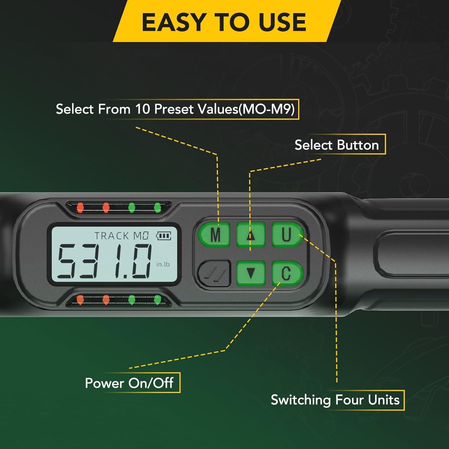 Llave de Torque Digital 3/8 LLAVETOR 2.98-59.96 Nm Precisa