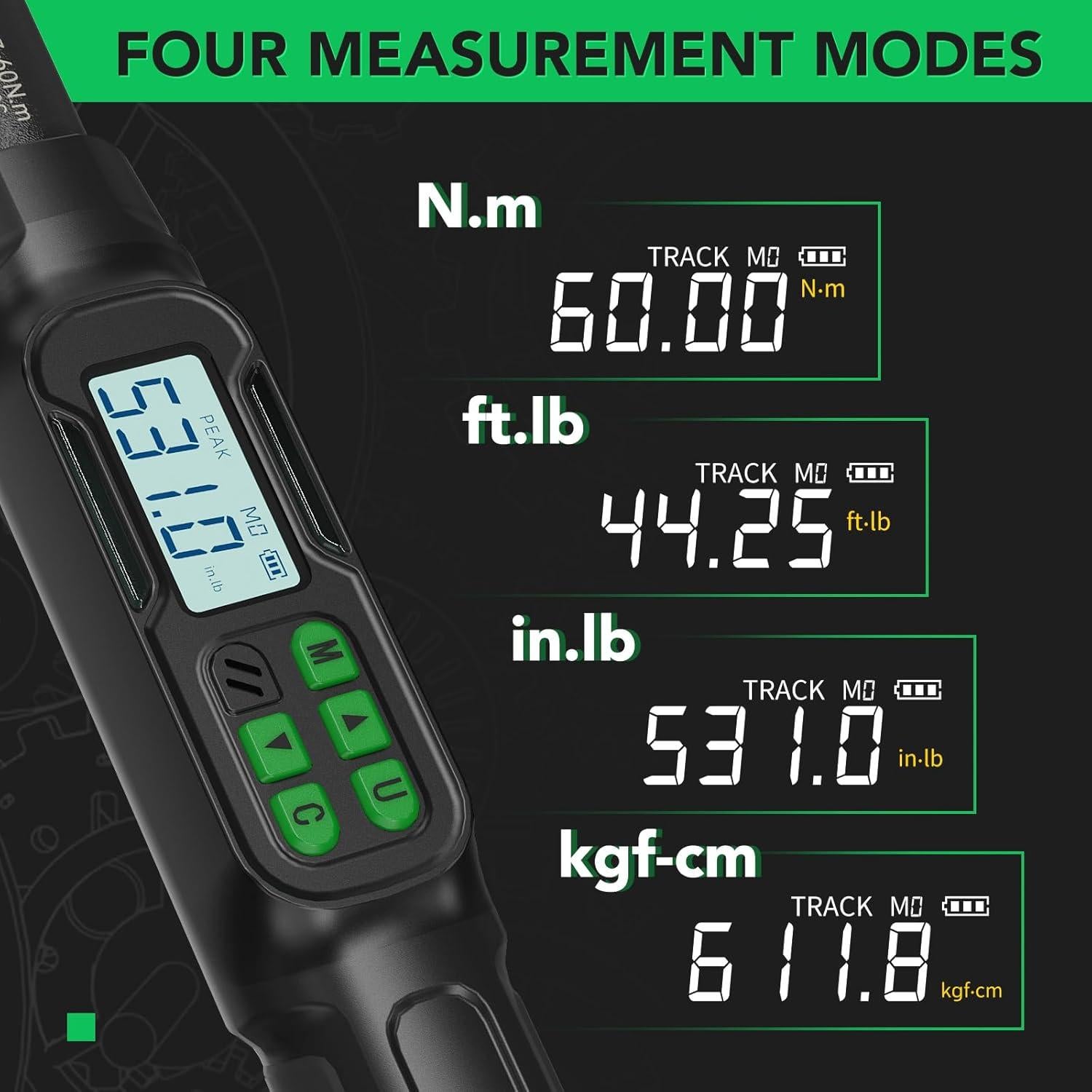 Llave de Torque Digital 3/8 LLAVETOR 2.98-59.96 Nm Precisa