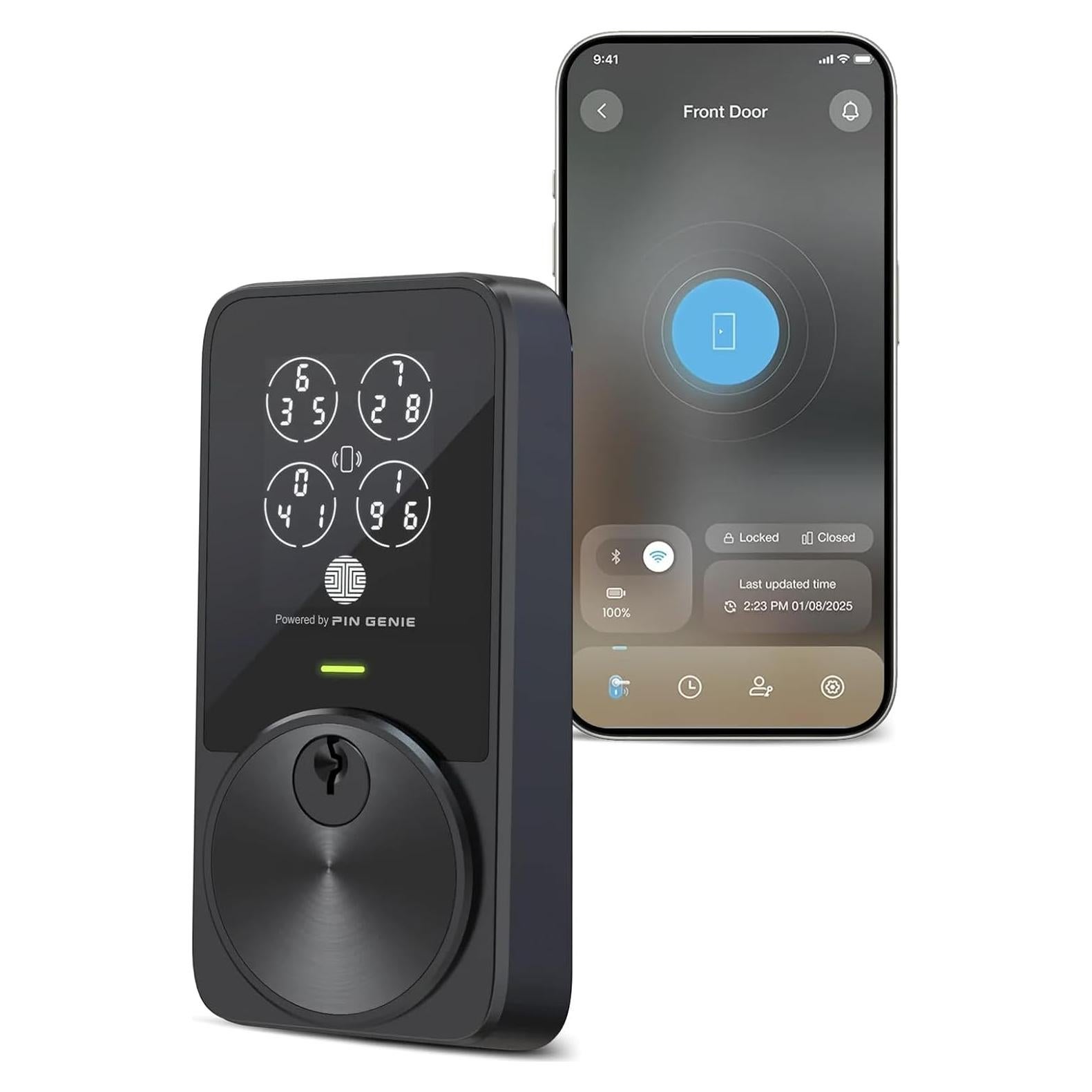 Cerradura Inteligente Lockly PIN Genie Pro Zeno - Wi-Fi, Control Remoto