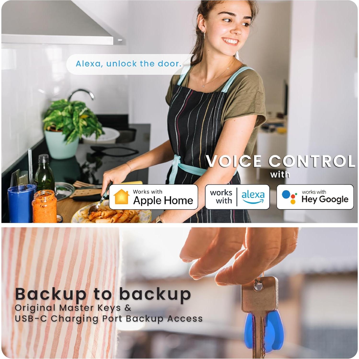 Cerradura Inteligente Lockly PIN Genie Pro Zeno - Wi-Fi, Control Remoto