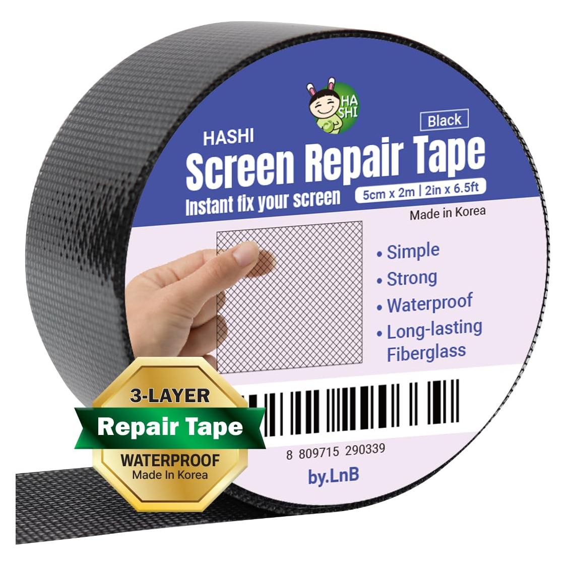 Cinta de Reparación de Pantallas HA SHI 5.08 cm x 1.98 m Negra