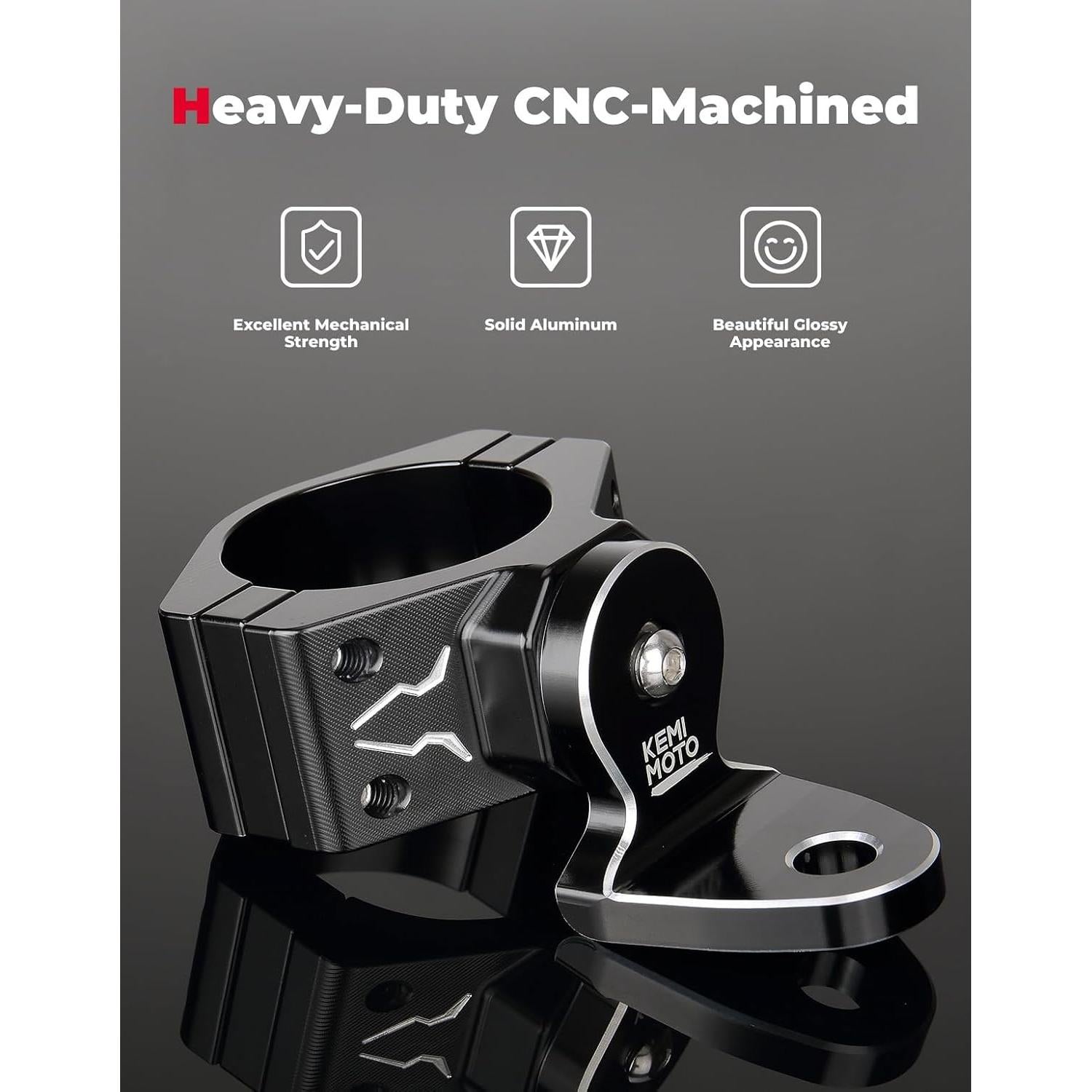 KEMIMOTO Soporte de Luz Whip 2-Pack Aluminio Ajustable 360°