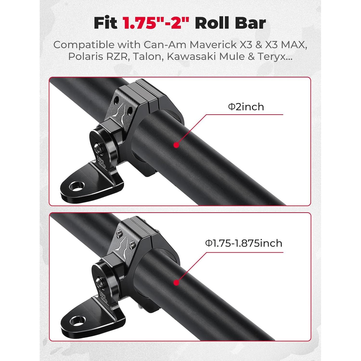 KEMIMOTO Soporte de Luz Whip 2-Pack Aluminio Ajustable 360°