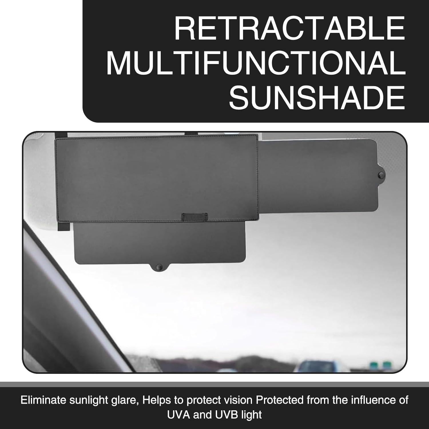 Extensor de Visera Solar Retráctil Sephile 1 PC Negro 30.99x14.99 cm