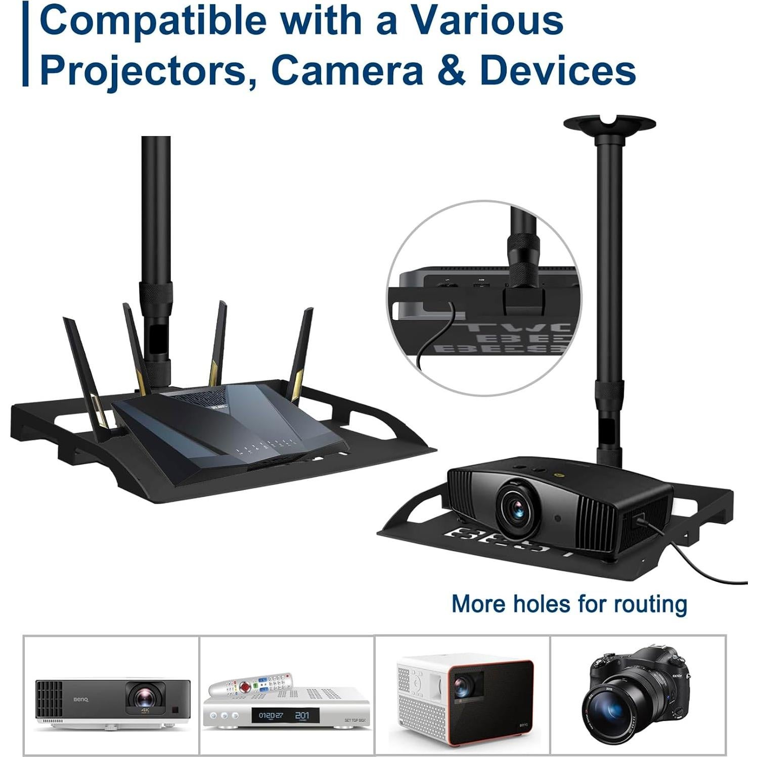 Soporte de Techo para Proyector 2-Be-Best Ajustable 37-60CM