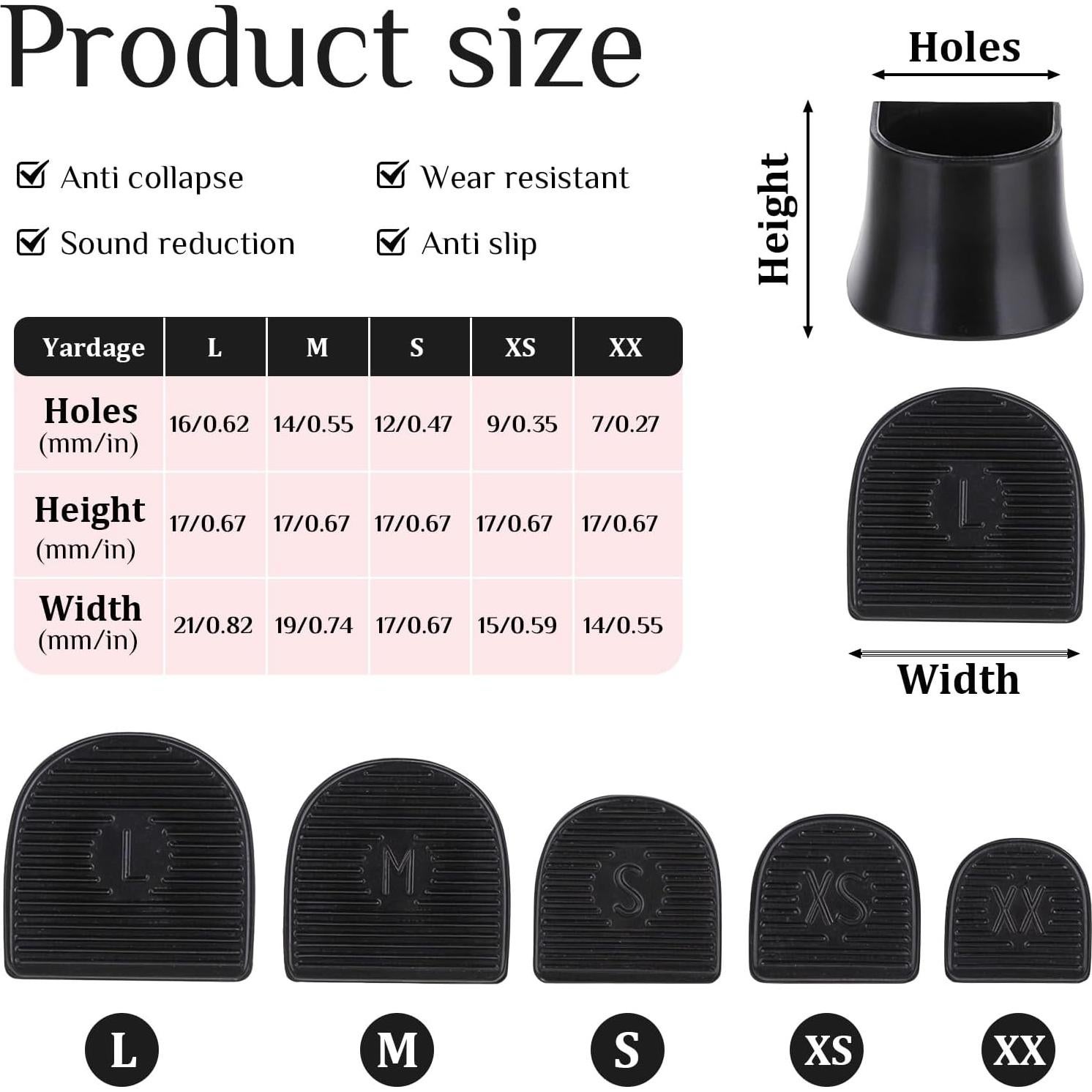 10 Pares de Protectores de Tacón Alto Josojoou - Antideslizantes