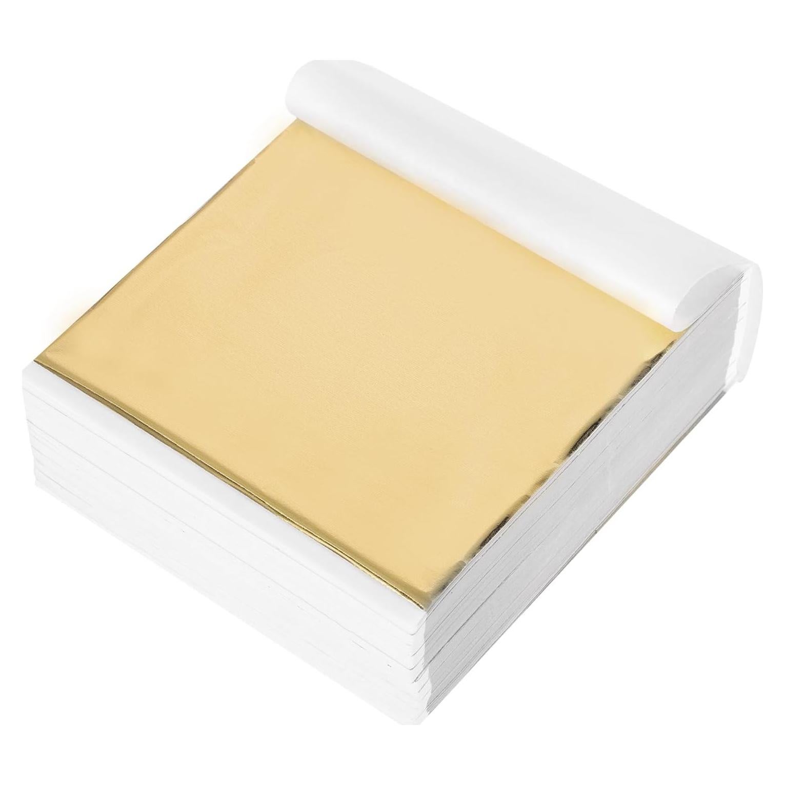 Hojas de Foil de Oro Imitación MECCANIXITY 1000 Pcs 14x14cm