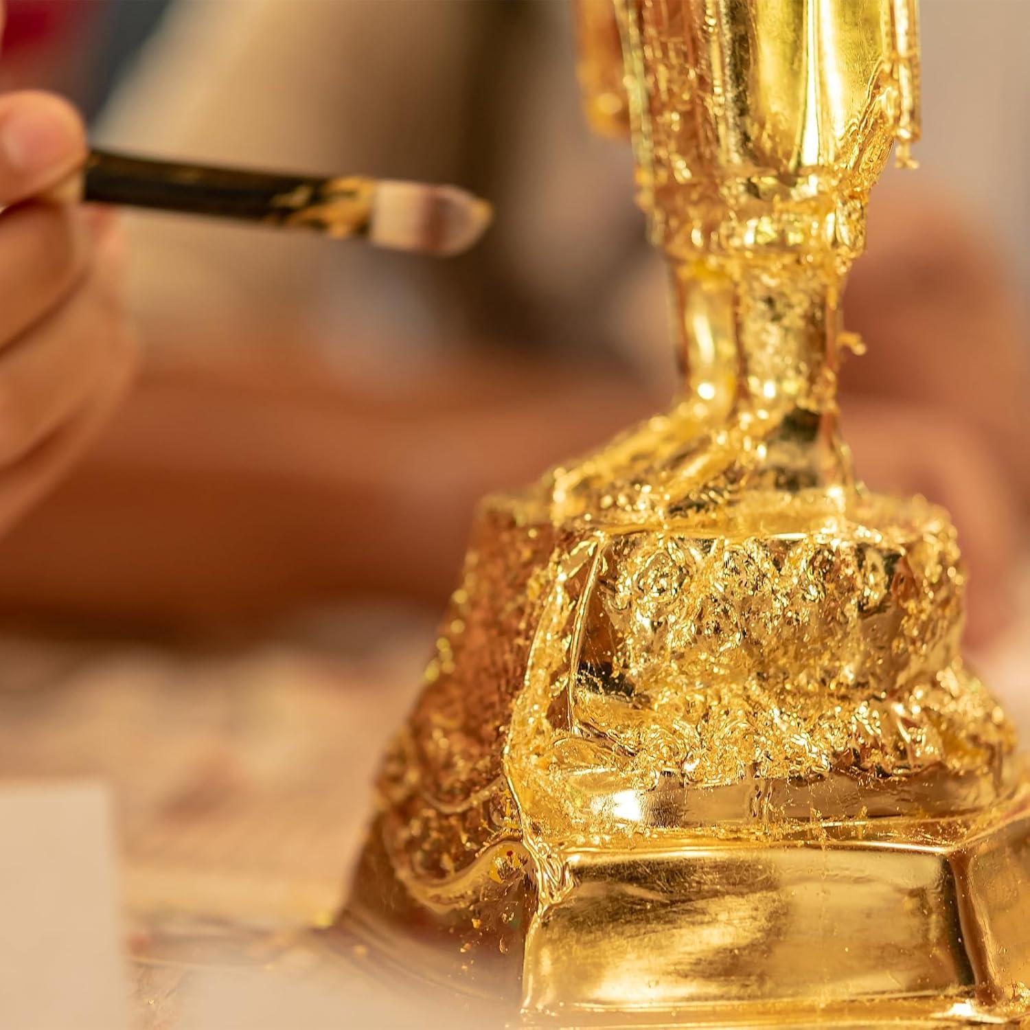 Hojas de Foil de Oro Imitación MECCANIXITY 1000 Pcs 14x14cm