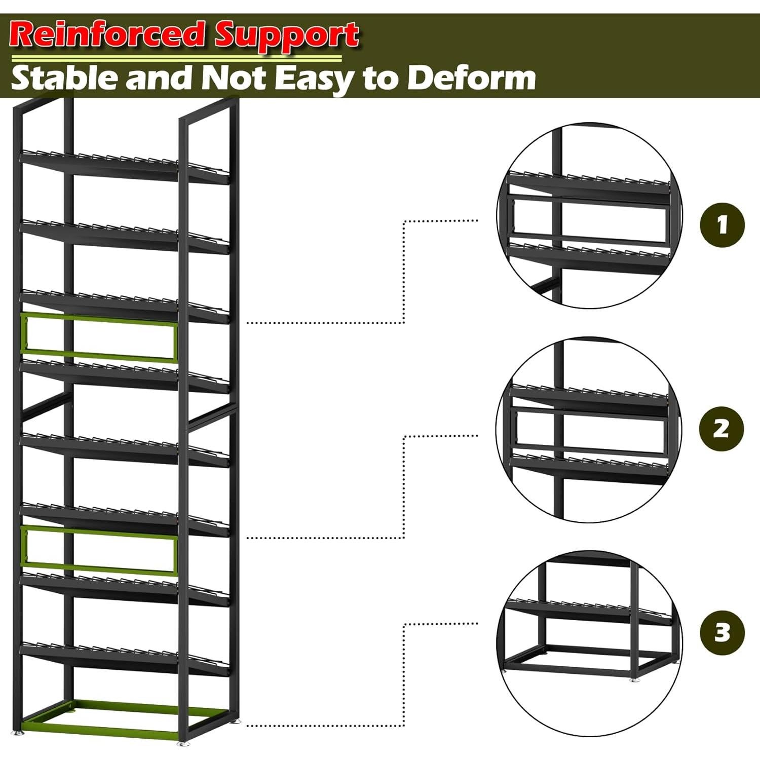 Soporte Organizador de Esmaltes de Uñas Lhysn 8 Niveles Metal