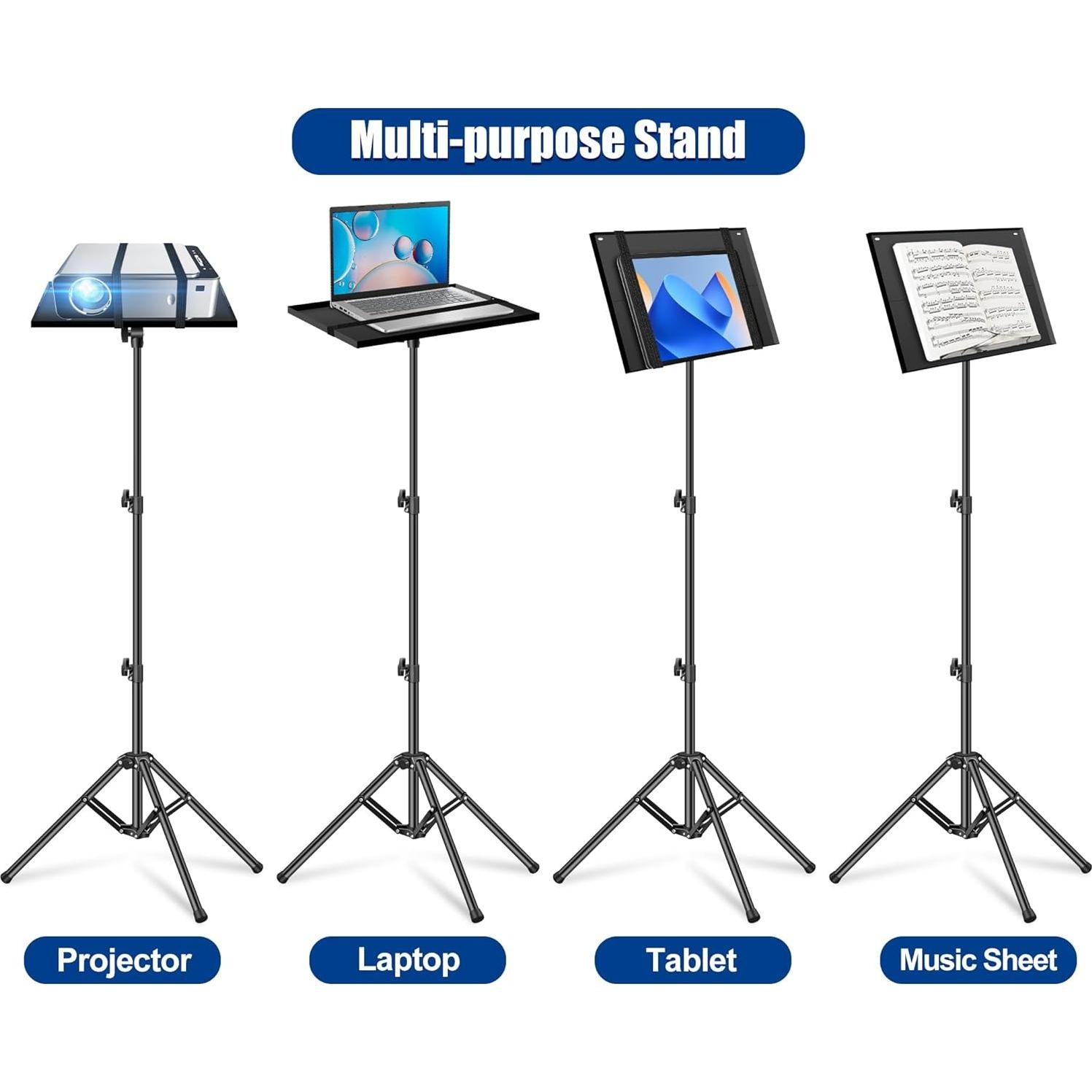Soporte de trípode ajustable 2-Be-Best para proyector 70-160 cm