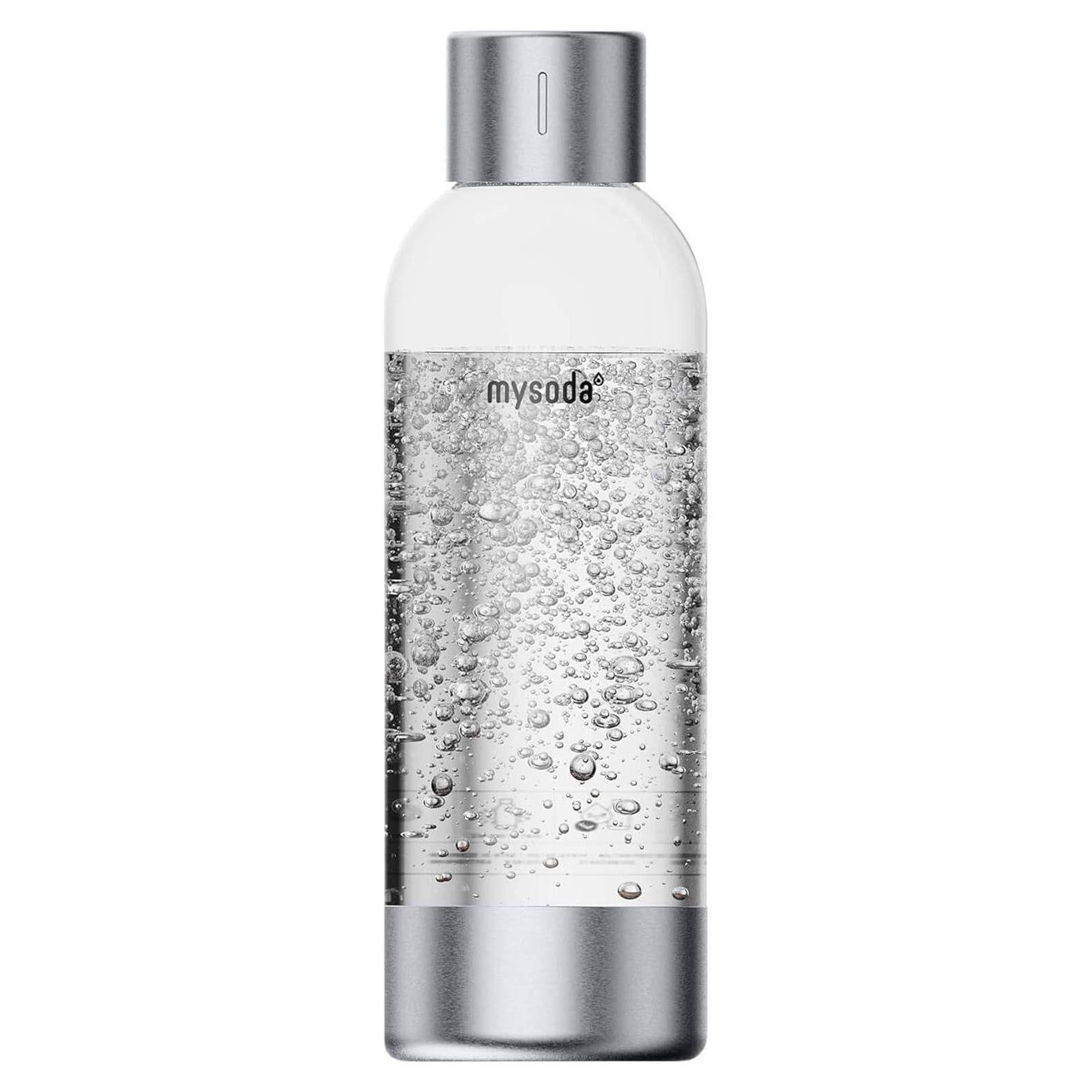 Botella de Carbonatación Mysoda 1L Plata - Reutilizable y BPA Free