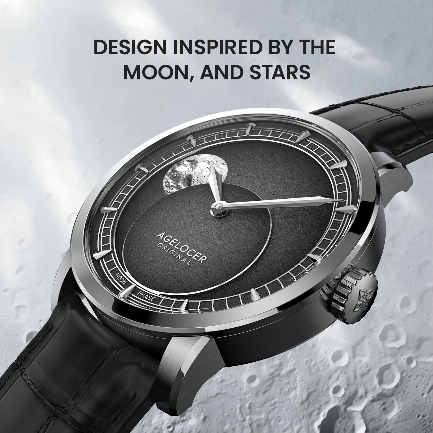 Reloj Mecánico AGELOCER 29.5 Días Fase Lunar Hombre