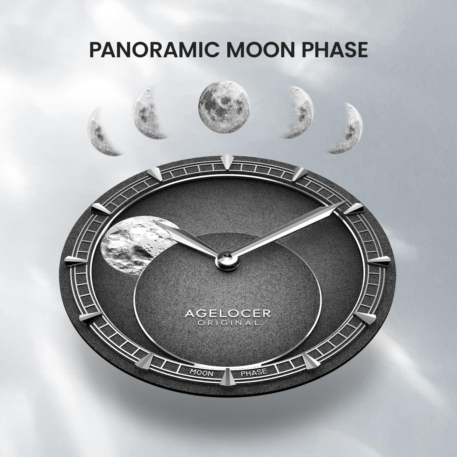 Reloj Mecánico AGELOCER 29.5 Días Fase Lunar Hombre