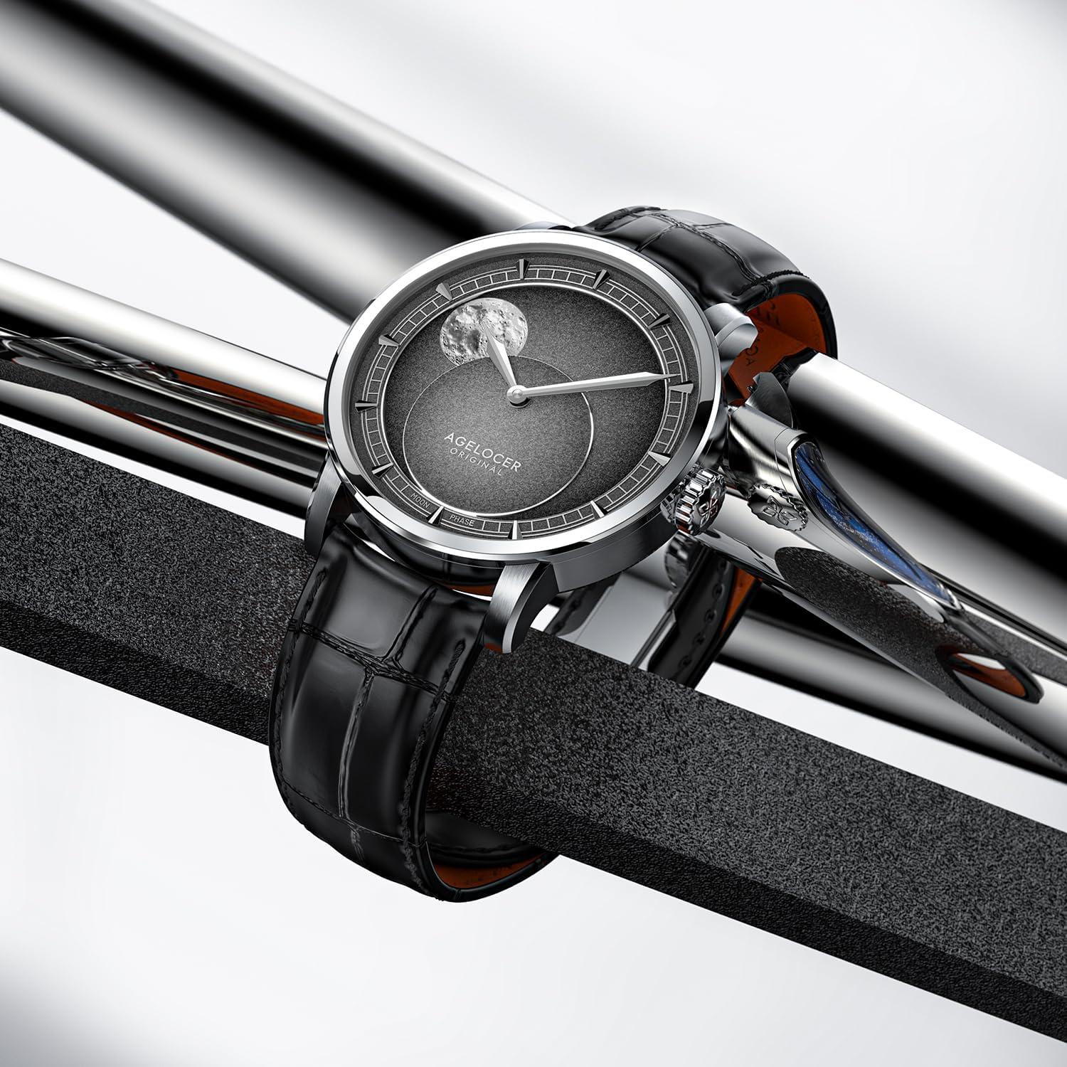 Reloj Mecánico AGELOCER 29.5 Días Fase Lunar Hombre