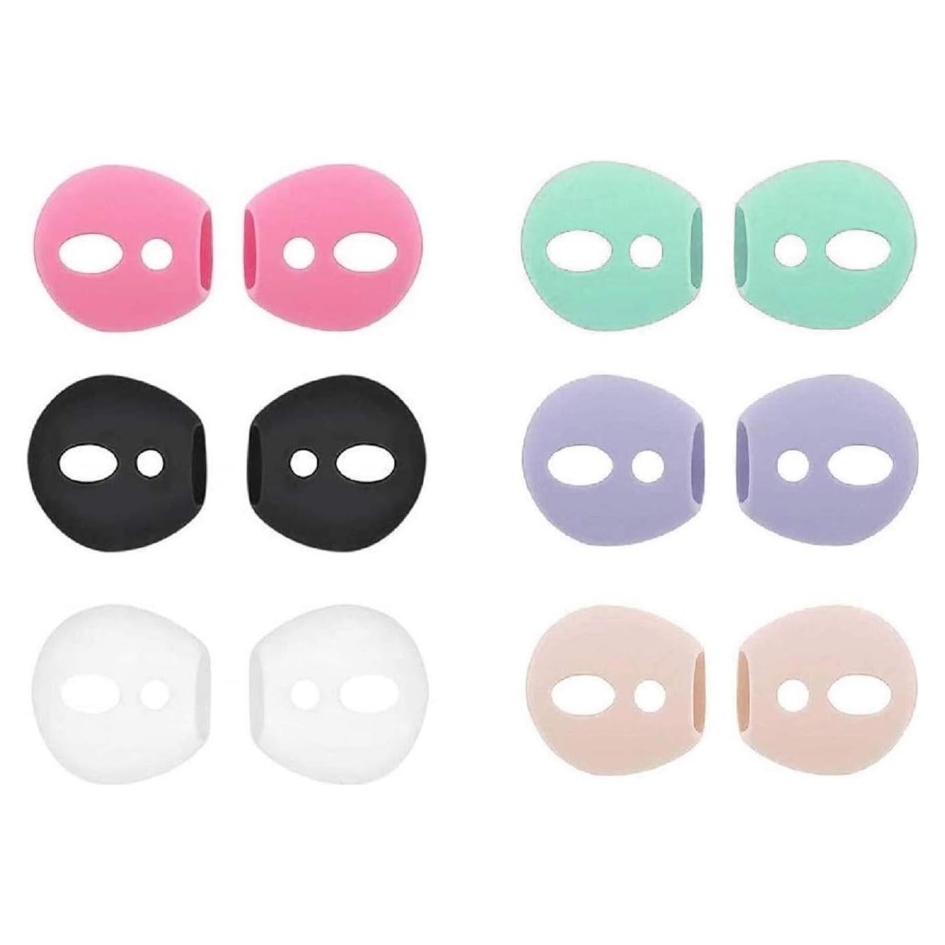 Puntas de Silicona Antideslizantes JNSA para AirPods 1 y 2 - 6 Pares