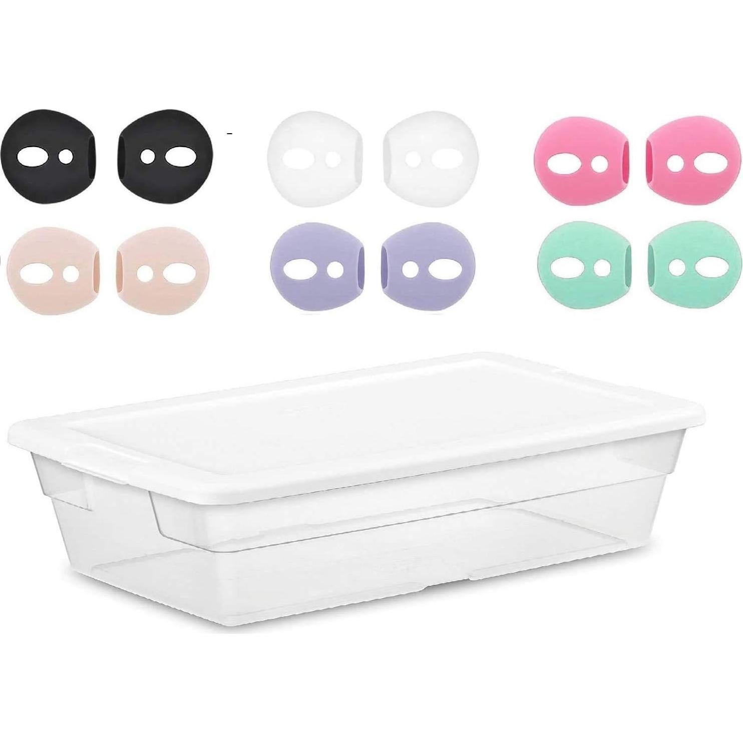 Puntas de Silicona Antideslizantes JNSA para AirPods 1 y 2 - 6 Pares