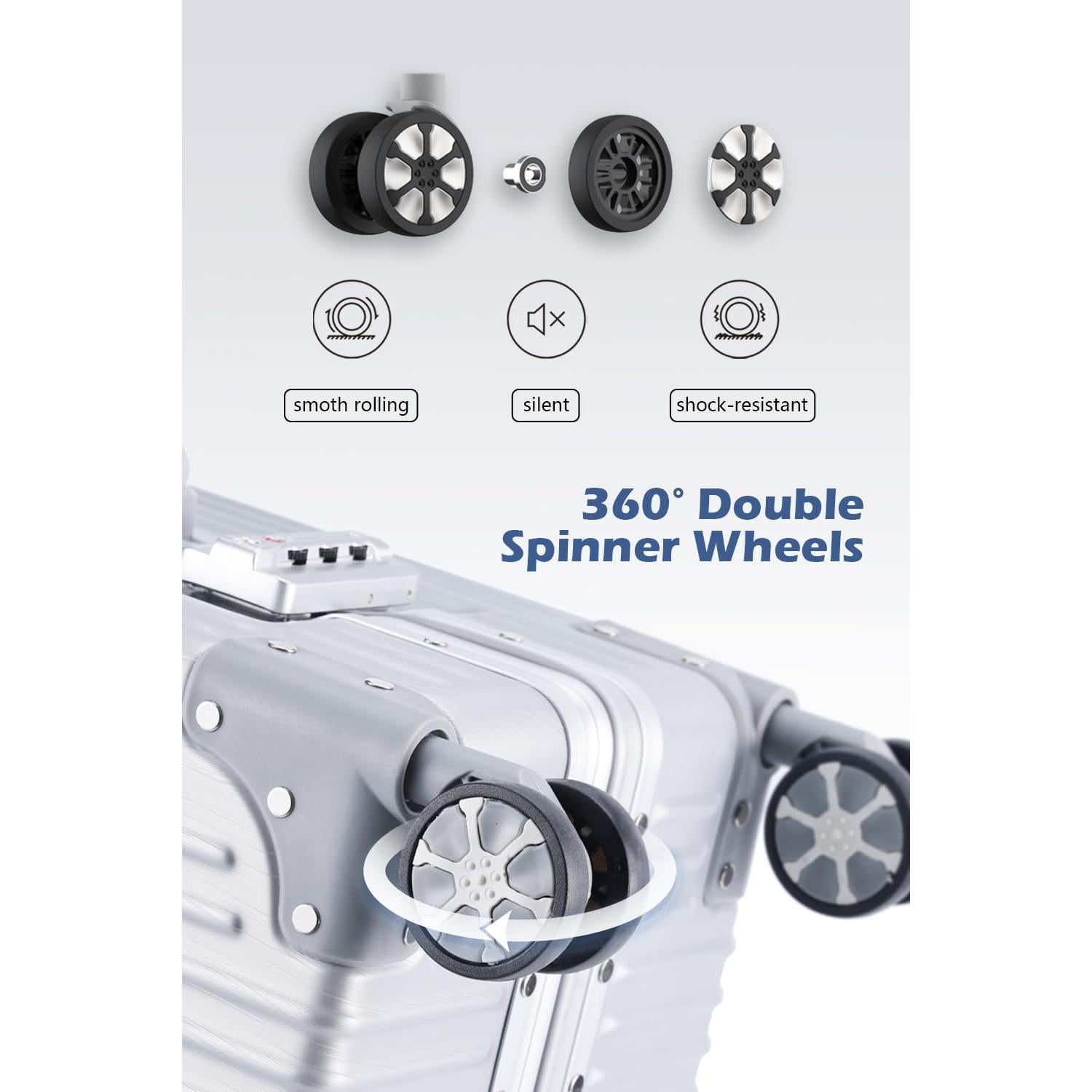 Maleta Dura 24 Pulgadas HotWay con Ruedas y Cerradura TSA