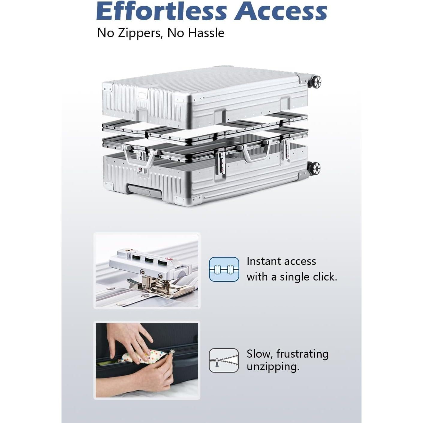 Maleta Dura HotWay 22 Pulgadas PC Aluminio Ruedas TSA