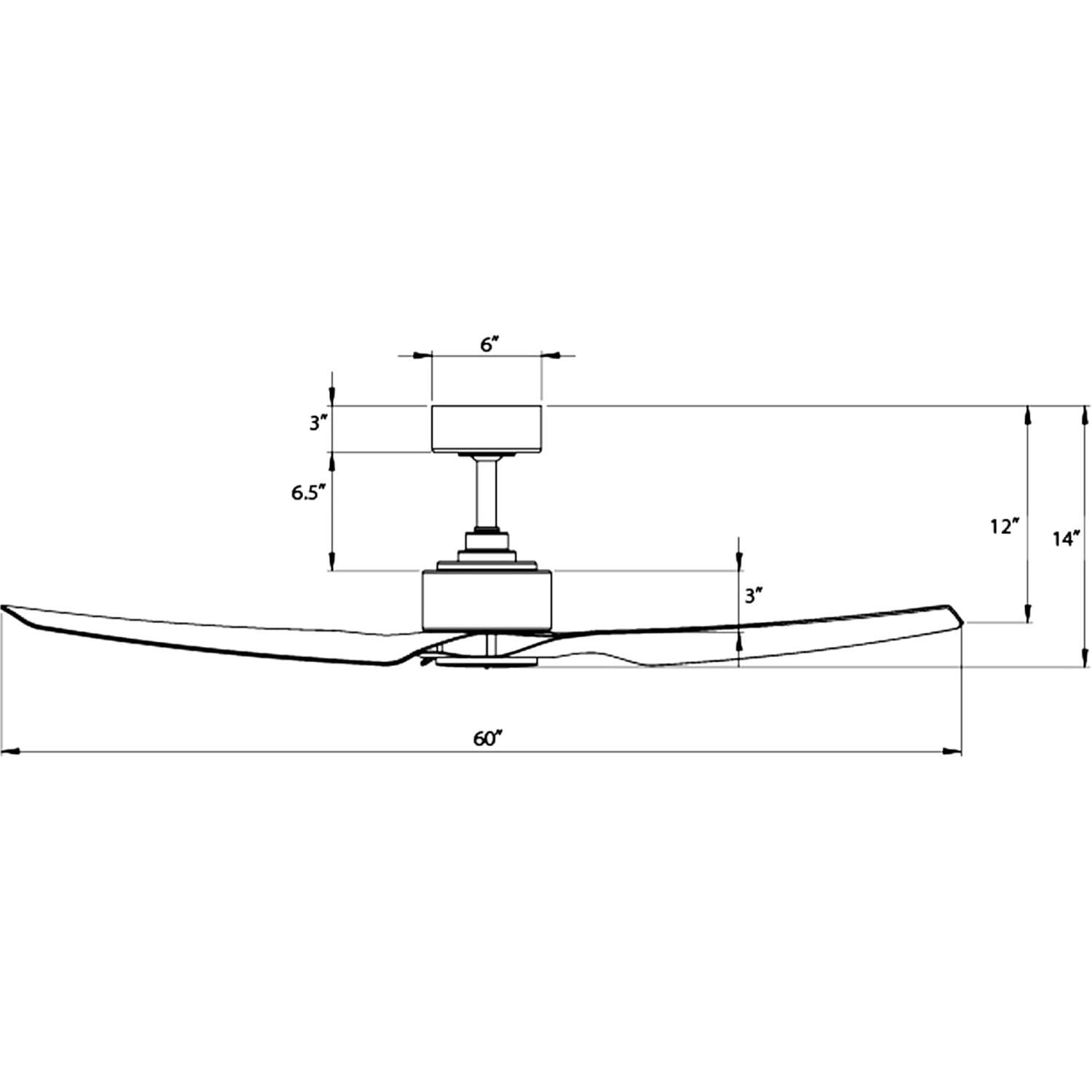 Ventilador de Techo Inteligente WAC Stella 60cm Negro Mate LED