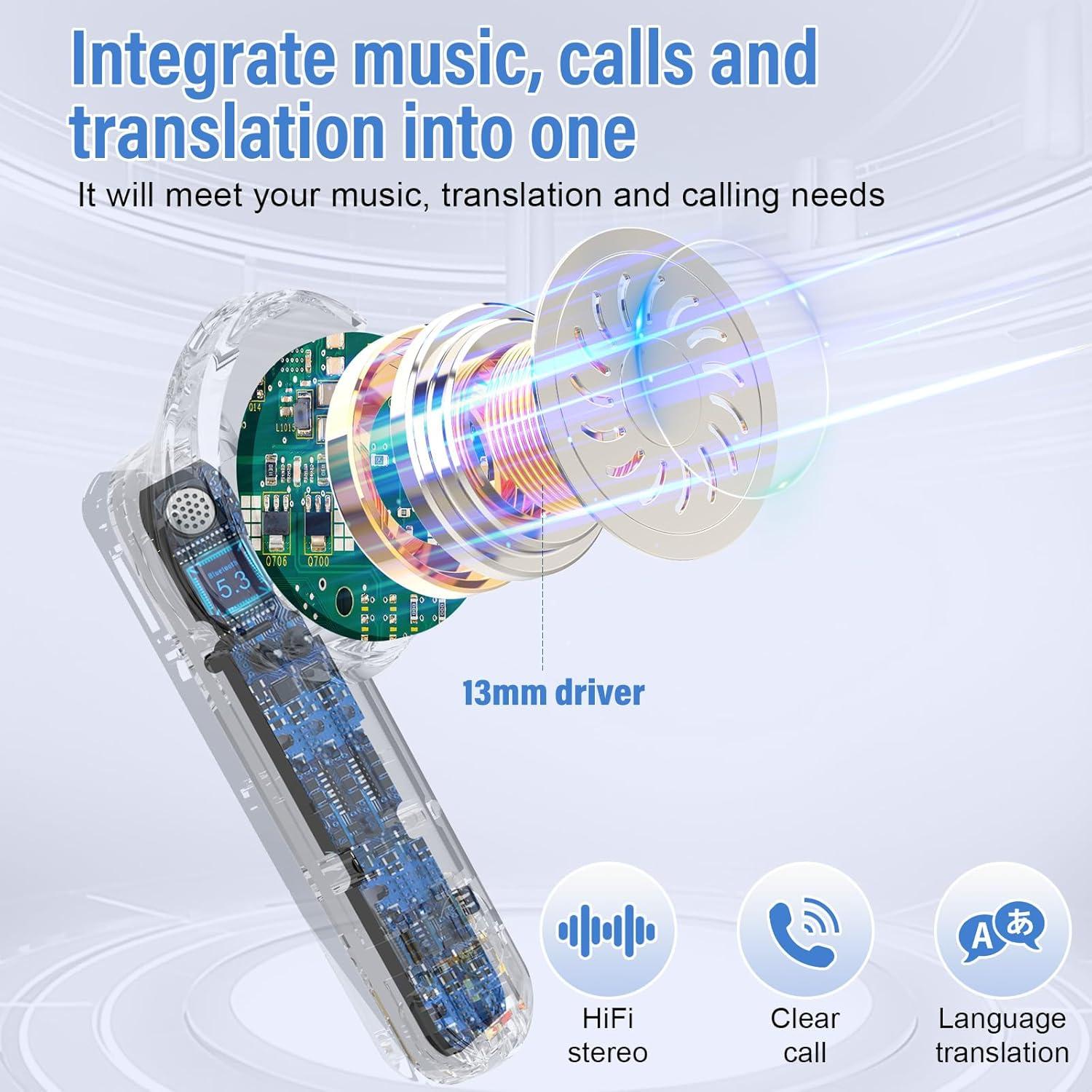 Auriculares Traductores Thunelec BK01 3 en 1 Bluetooth 5.3